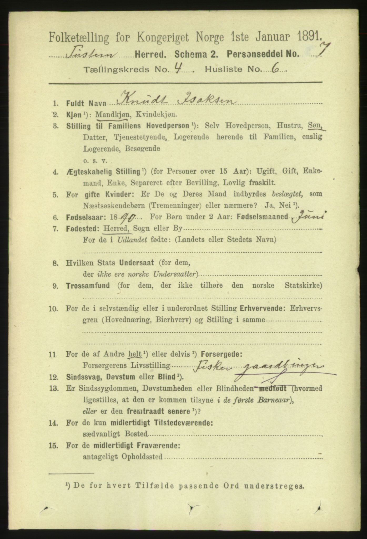 RA, 1891 census for 1572 Tustna, 1891, p. 1434