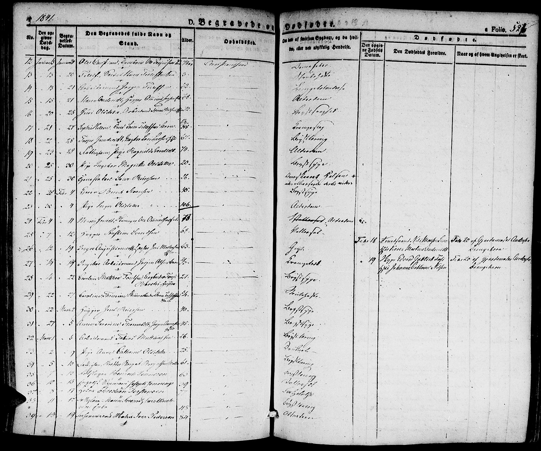 Kristiansand domprosti, SAK/1112-0006/F/Fa/L0011: Parish register (official) no. A 11, 1827-1841, p. 526