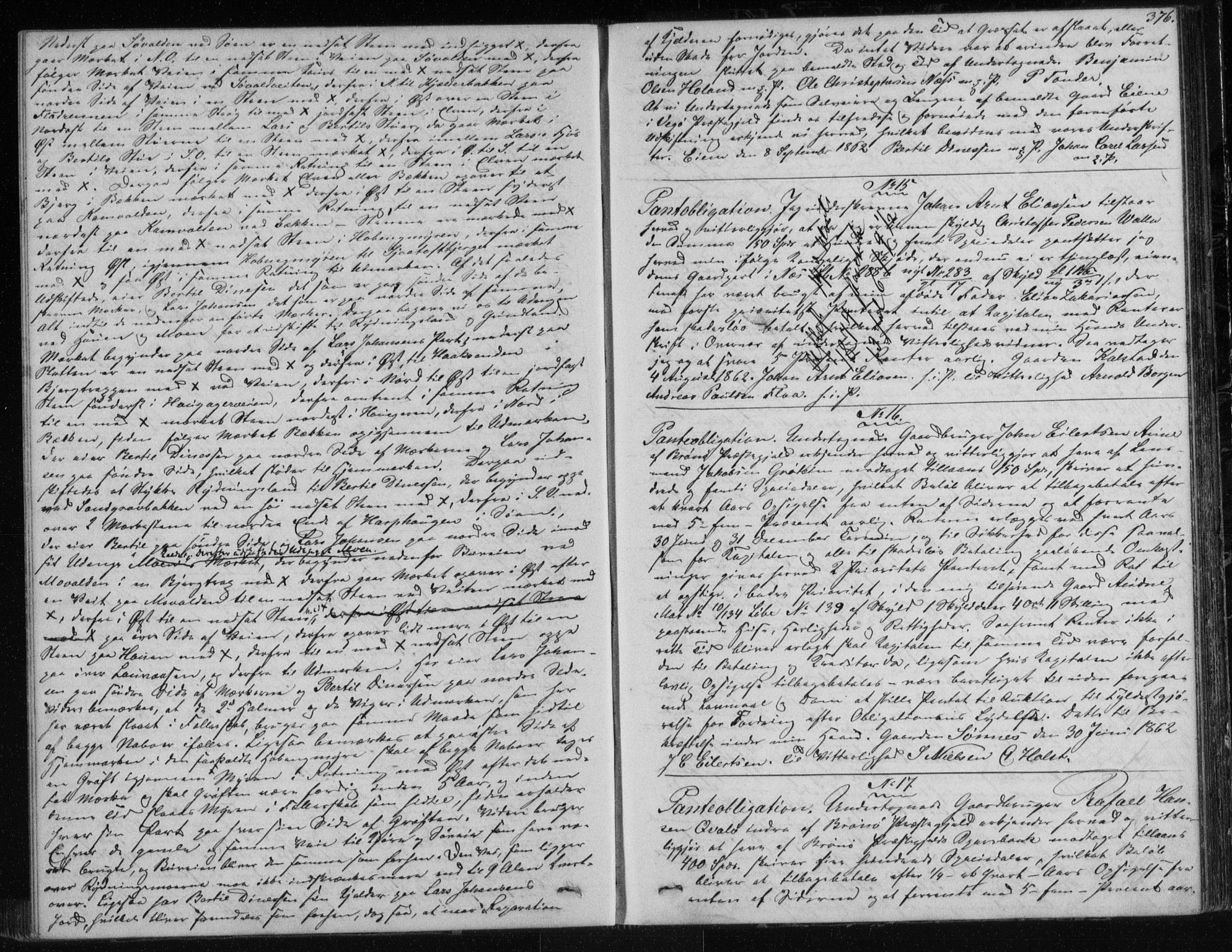 Søndre Helgeland sorenskriveri, AV/SAT-A-4575/1/2/2C/L0001: Mortgage book no. 12, 1860-1864, p. 376