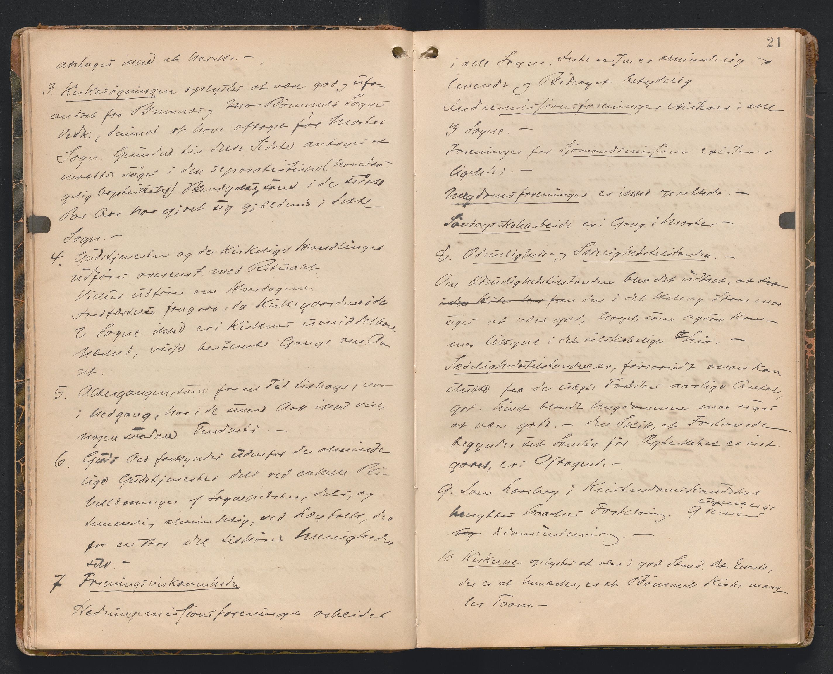 Søndre Sunnhordland prosti, AV/SAB-A-99913/F/L0002: Visitasprotokoll, 1895-1967, p. 20b-21a