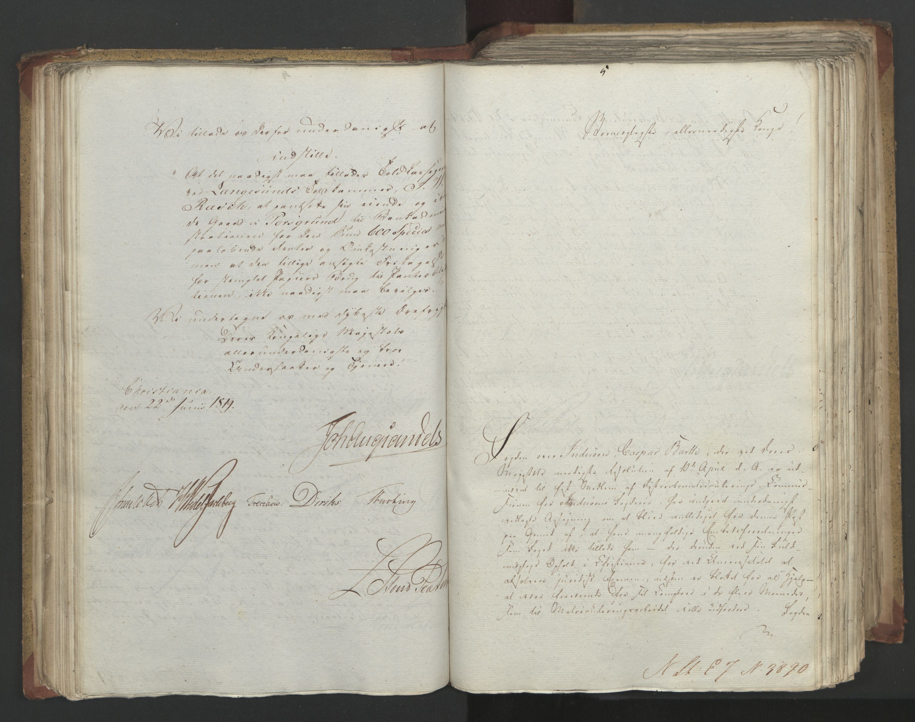 Statsrådsavdelingen i Stockholm, AV/RA-S-1003/D/Da/L0019: Regjeringsinnstillinger nr. 3856-4052, 1819, p. 79
