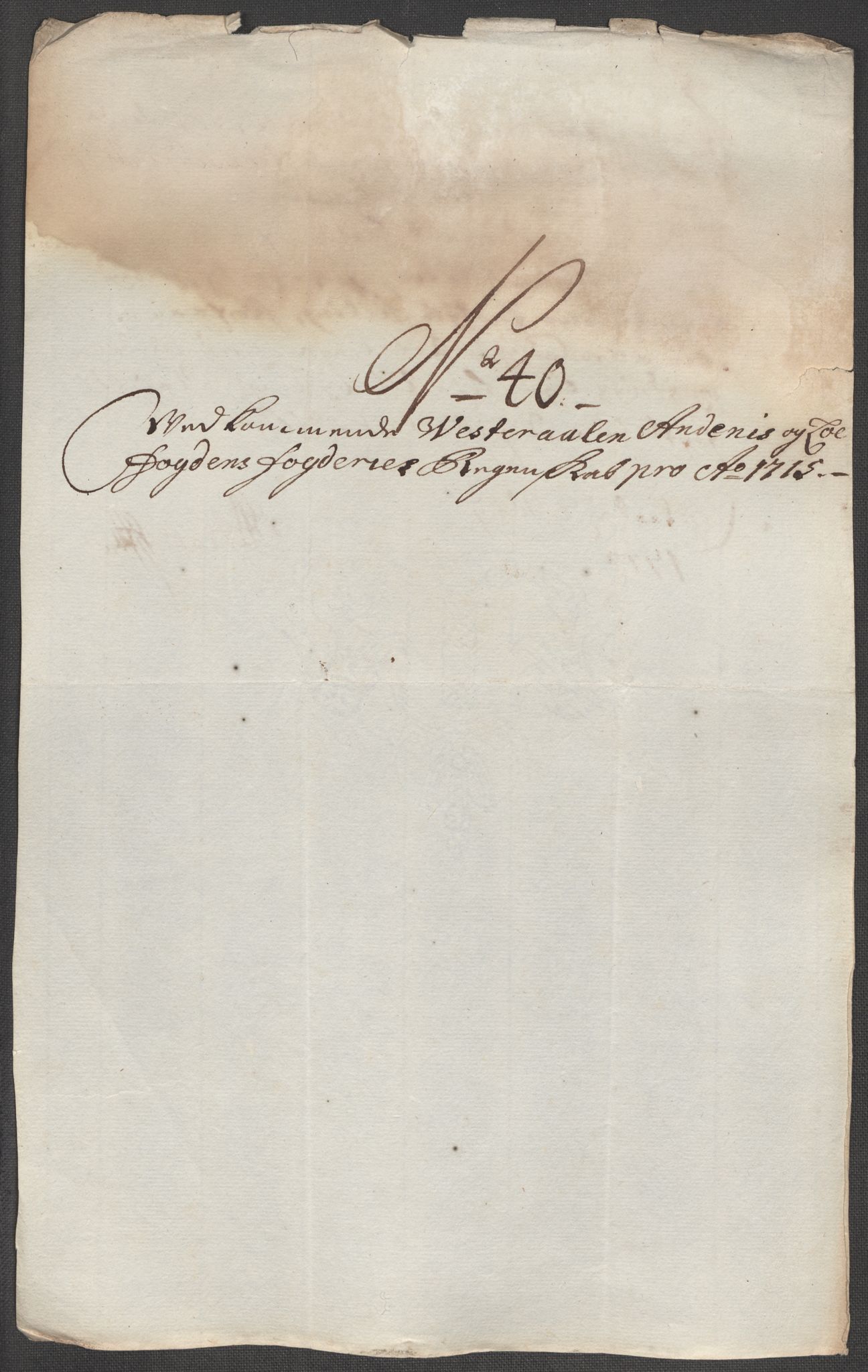 Rentekammeret inntil 1814, Reviderte regnskaper, Fogderegnskap, AV/RA-EA-4092/R67/L4681: Fogderegnskap Vesterålen, Andenes og Lofoten, 1715, p. 212