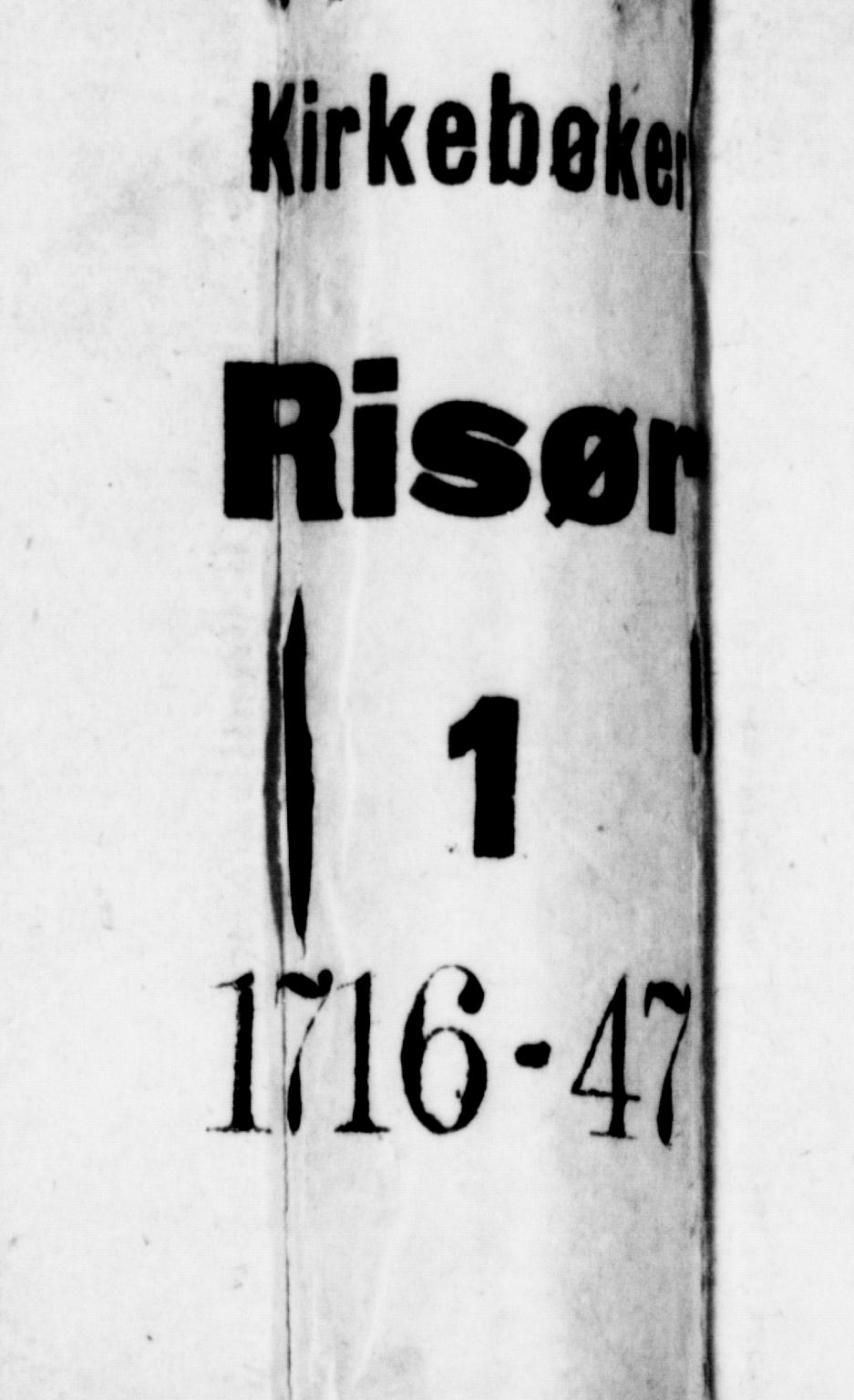 Risør sokneprestkontor, SAK/1111-0035/F/Fb/L0001: Parish register (copy) no. B 1, 1716-1747