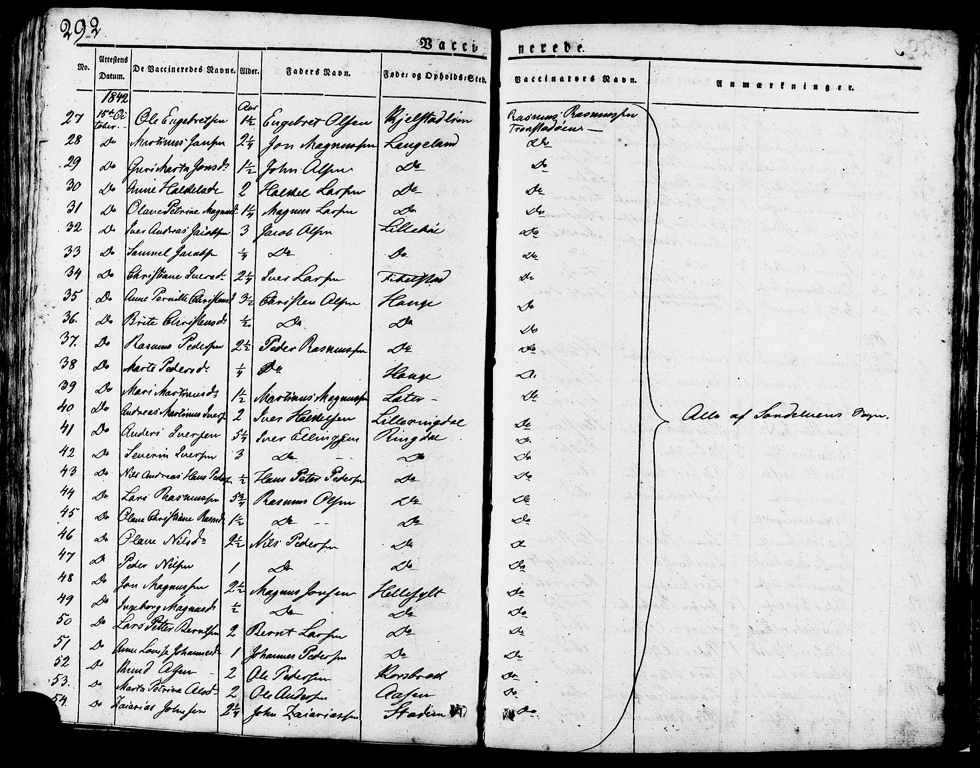 Ministerialprotokoller, klokkerbøker og fødselsregistre - Møre og Romsdal, AV/SAT-A-1454/517/L0221: Parish register (official) no. 517A01, 1827-1858, p. 292