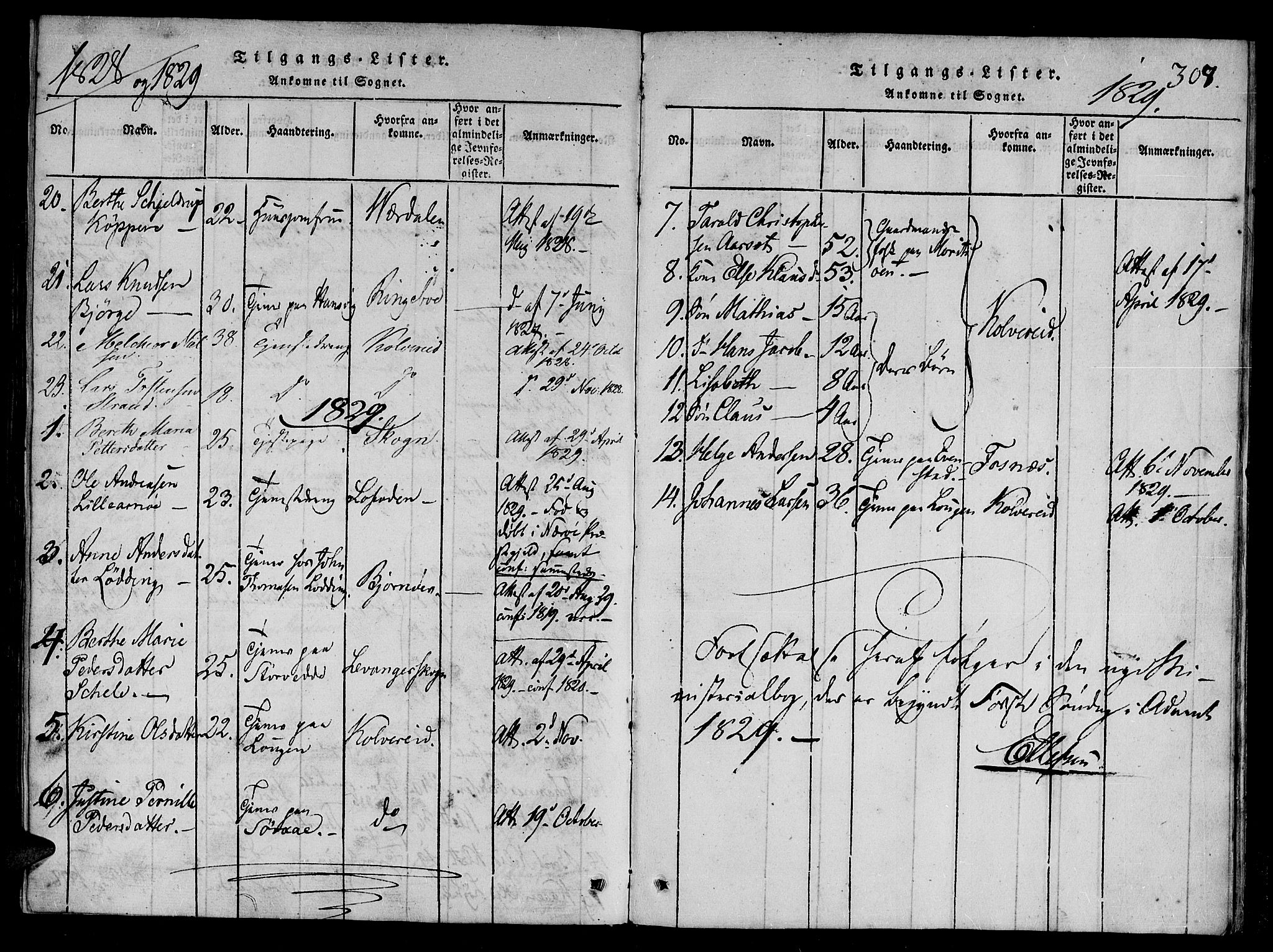 Ministerialprotokoller, klokkerbøker og fødselsregistre - Nord-Trøndelag, SAT/A-1458/784/L0667: Parish register (official) no. 784A03 /1, 1816-1829, p. 307