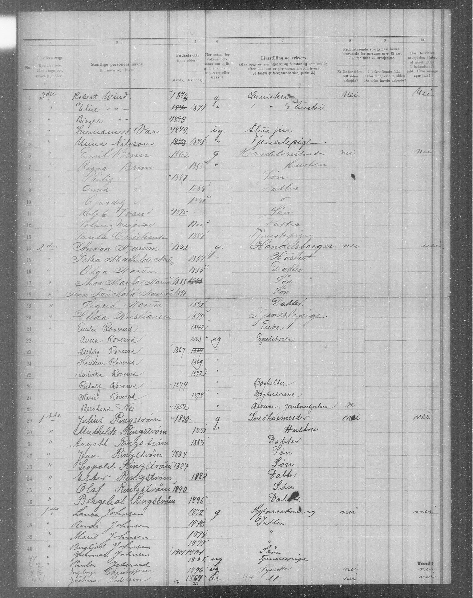 OBA, Municipal Census 1902 for Kristiania, 1902, p. 2666