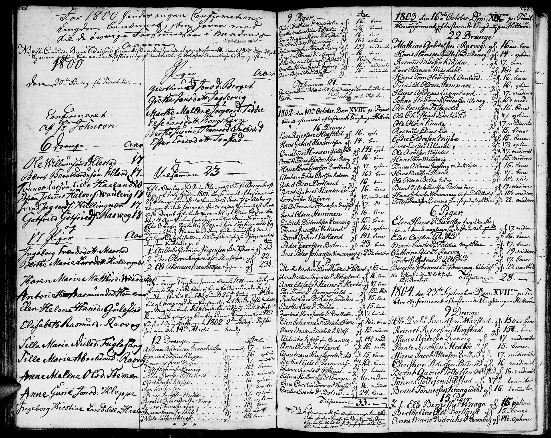 Flekkefjord sokneprestkontor, SAK/1111-0012/F/Fa/Fab/L0002: Parish register (official) no. A 2, 1781-1832, p. 226-227