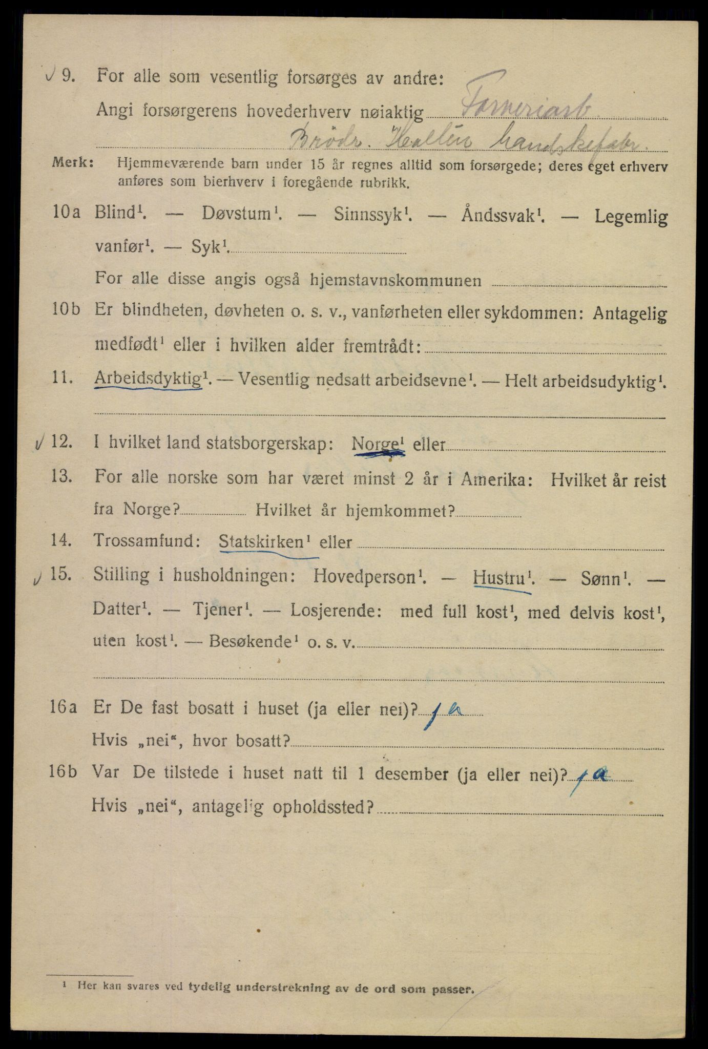SAO, 1920 census for Kristiania, 1920, p. 186162