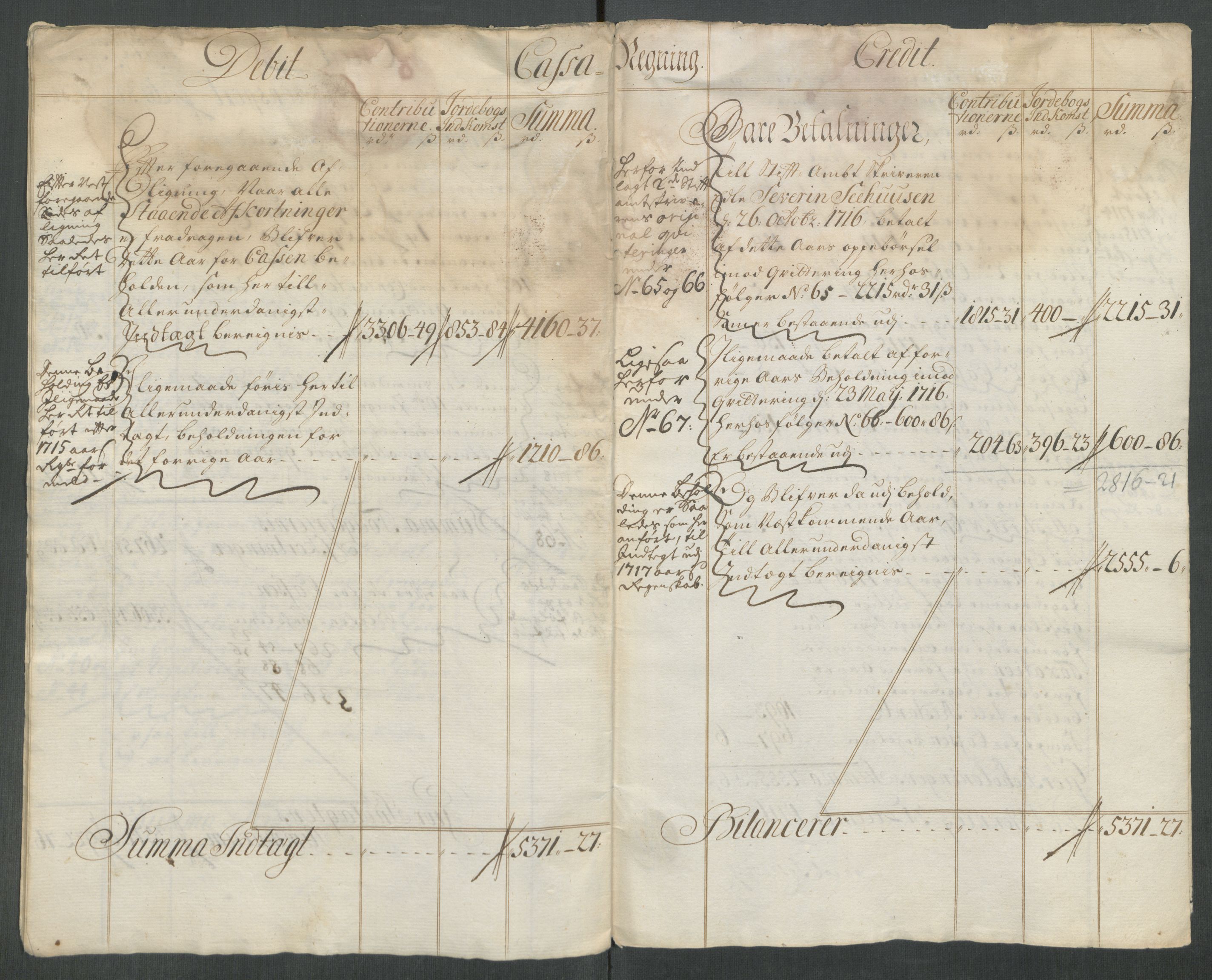 Rentekammeret inntil 1814, Reviderte regnskaper, Fogderegnskap, AV/RA-EA-4092/R67/L4682: Fogderegnskap Vesterålen, Andenes og Lofoten, 1716, p. 12