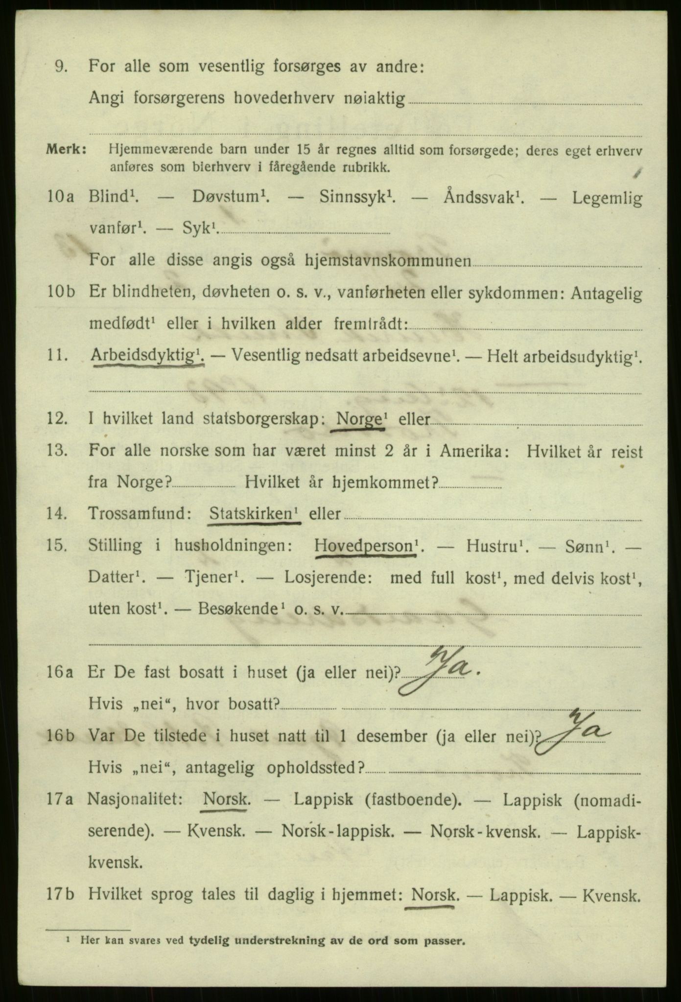 SATØ, 1920 census for Tromsø, 1920, p. 25140