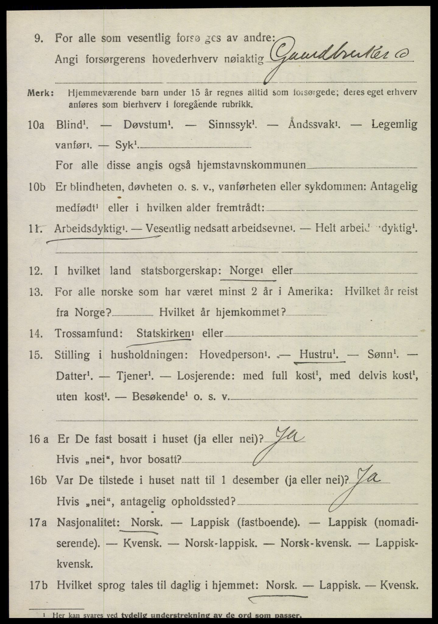 SAT, 1920 census for Skogn, 1920, p. 7000