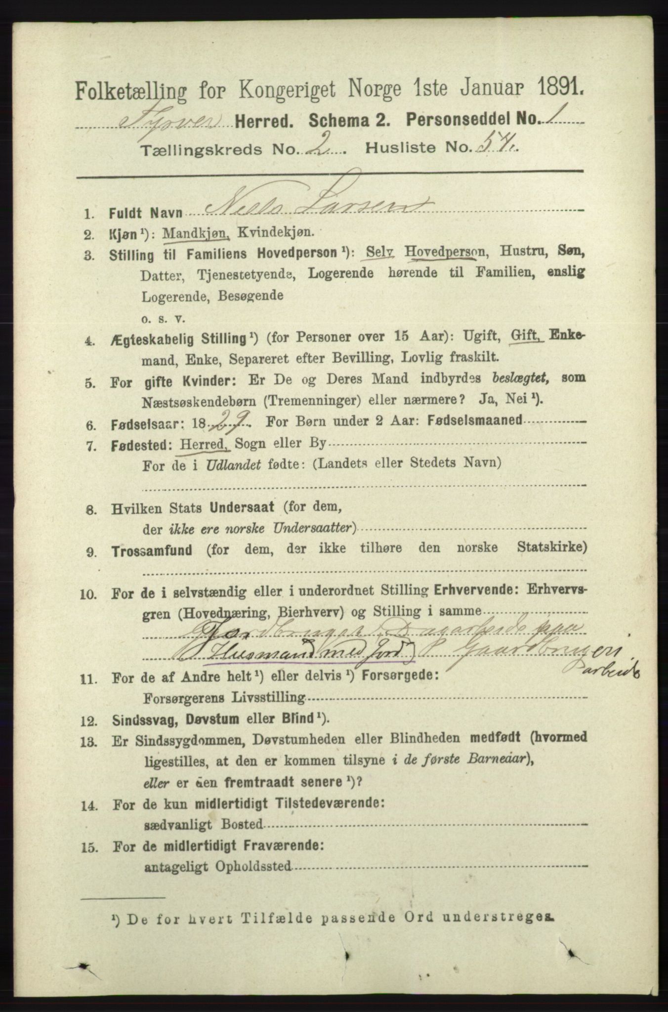 RA, 1891 census for 1146 Tysvær, 1891, p. 986