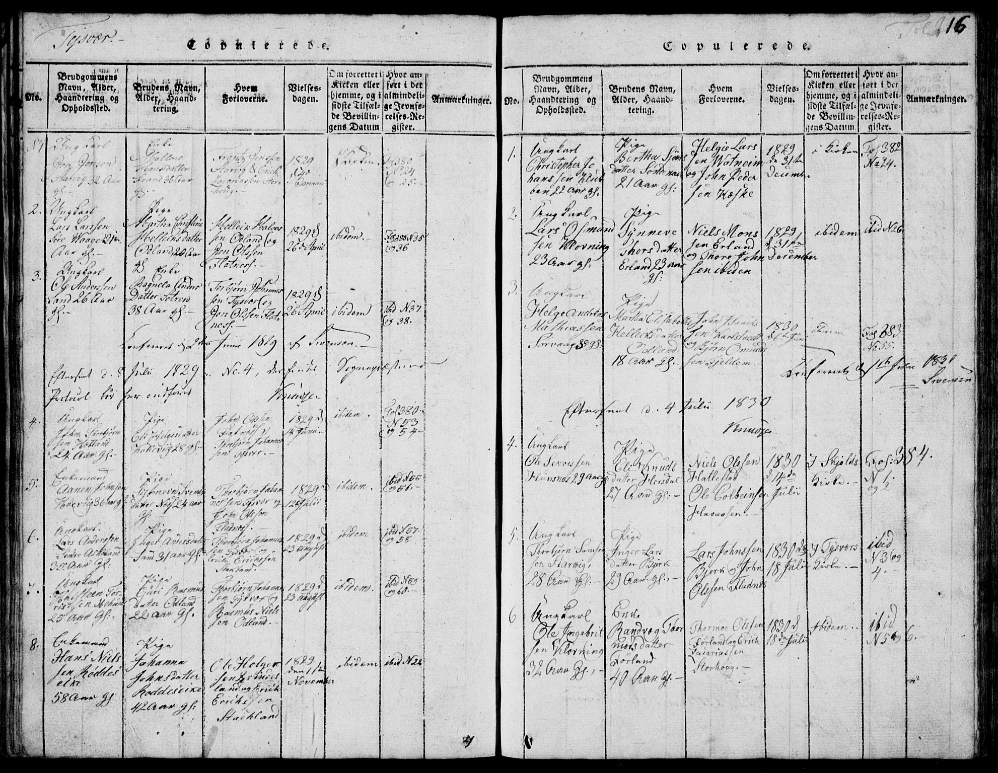 Skjold sokneprestkontor, SAST/A-101847/H/Ha/Hab/L0002: Parish register (copy) no. B 2 /1, 1815-1830, p. 216