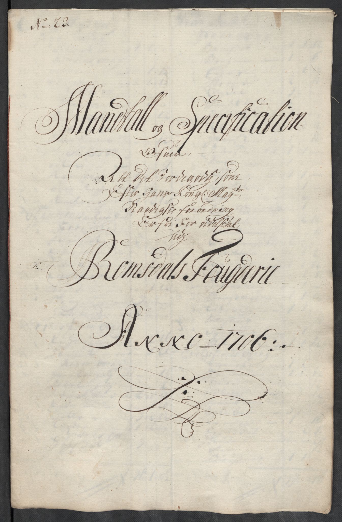 Rentekammeret inntil 1814, Reviderte regnskaper, Fogderegnskap, RA/EA-4092/R55/L3657: Fogderegnskap Romsdal, 1706, p. 149