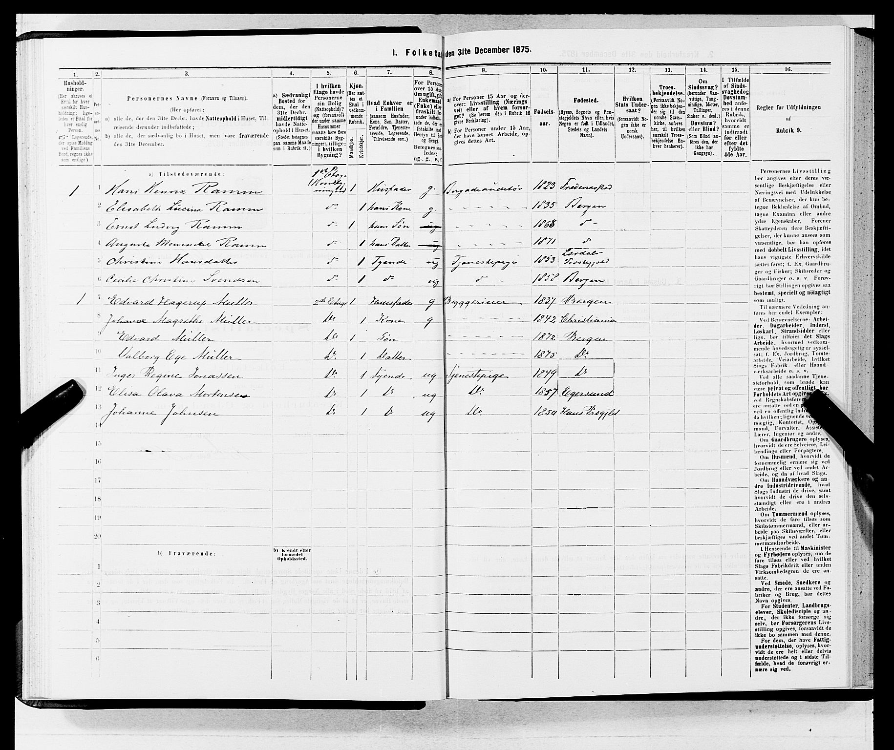 SAB, 1875 census for 1301 Bergen, 1875, p. 3391