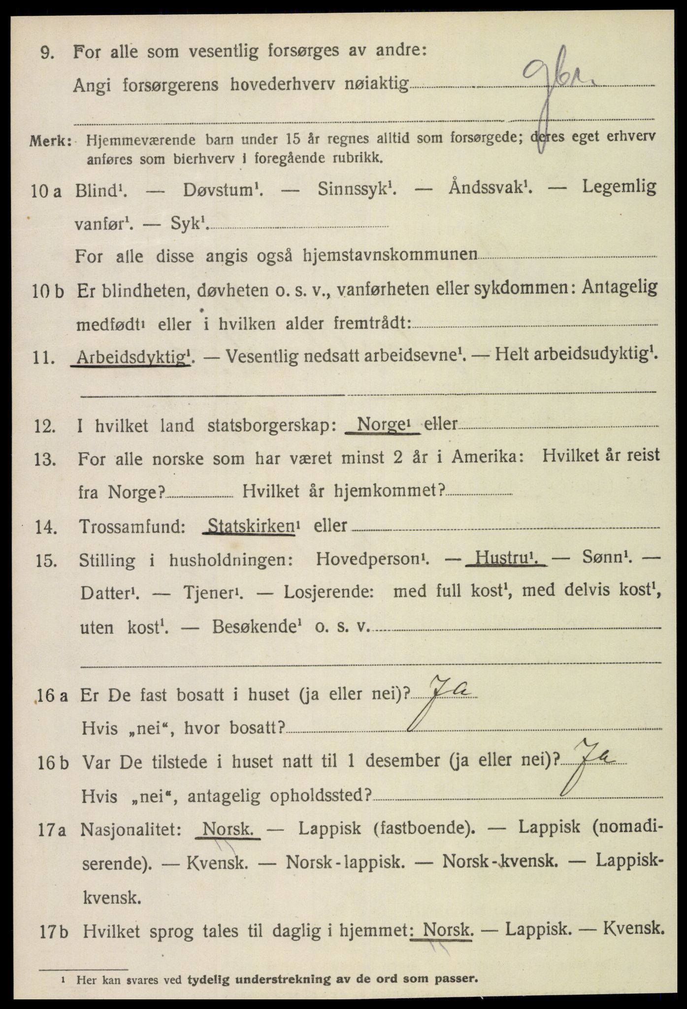 SAT, 1920 census for Skogn, 1920, p. 5904