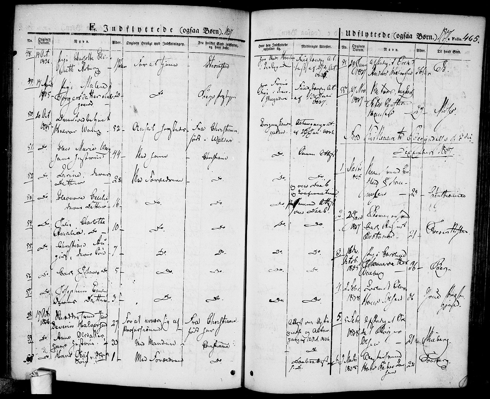 Halden prestekontor Kirkebøker, AV/SAO-A-10909/F/Fa/L0005: Parish register (official) no. I 5, 1834-1845, p. 465