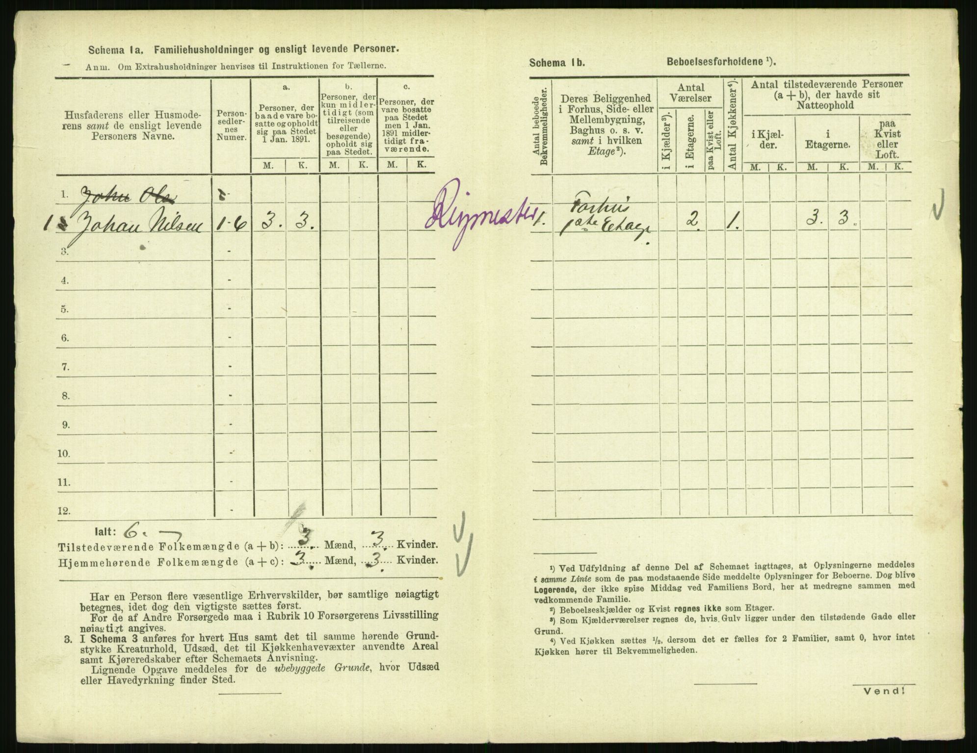 RA, 1891 census for 0801 Kragerø, 1891, p. 1555