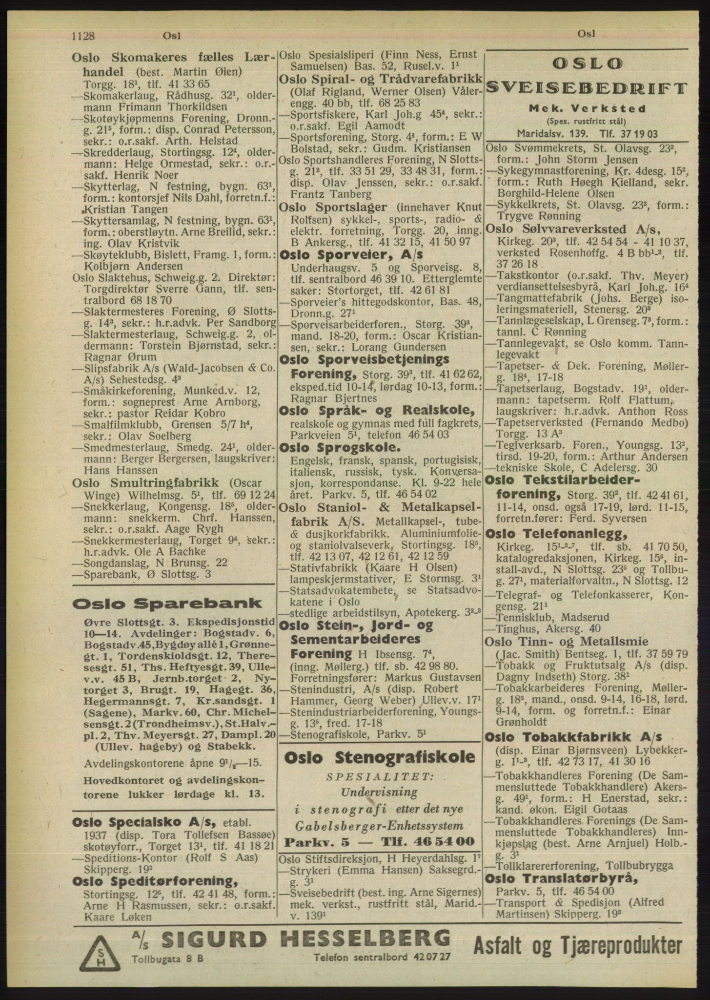 Kristiania/Oslo adressebok, PUBL/-, 1949, p. 1128