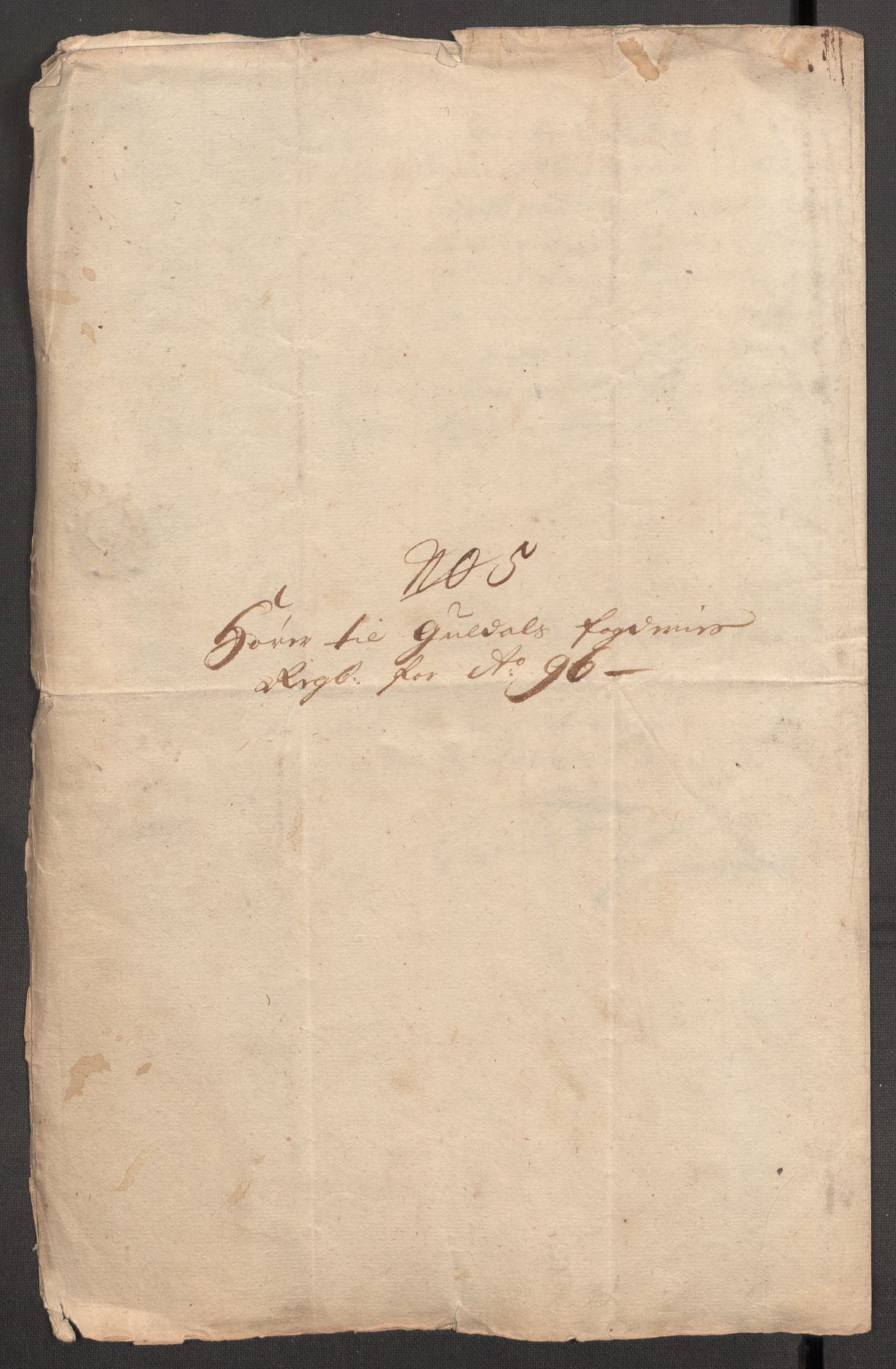 Rentekammeret inntil 1814, Reviderte regnskaper, Fogderegnskap, AV/RA-EA-4092/R60/L3946: Fogderegnskap Orkdal og Gauldal, 1696, p. 414