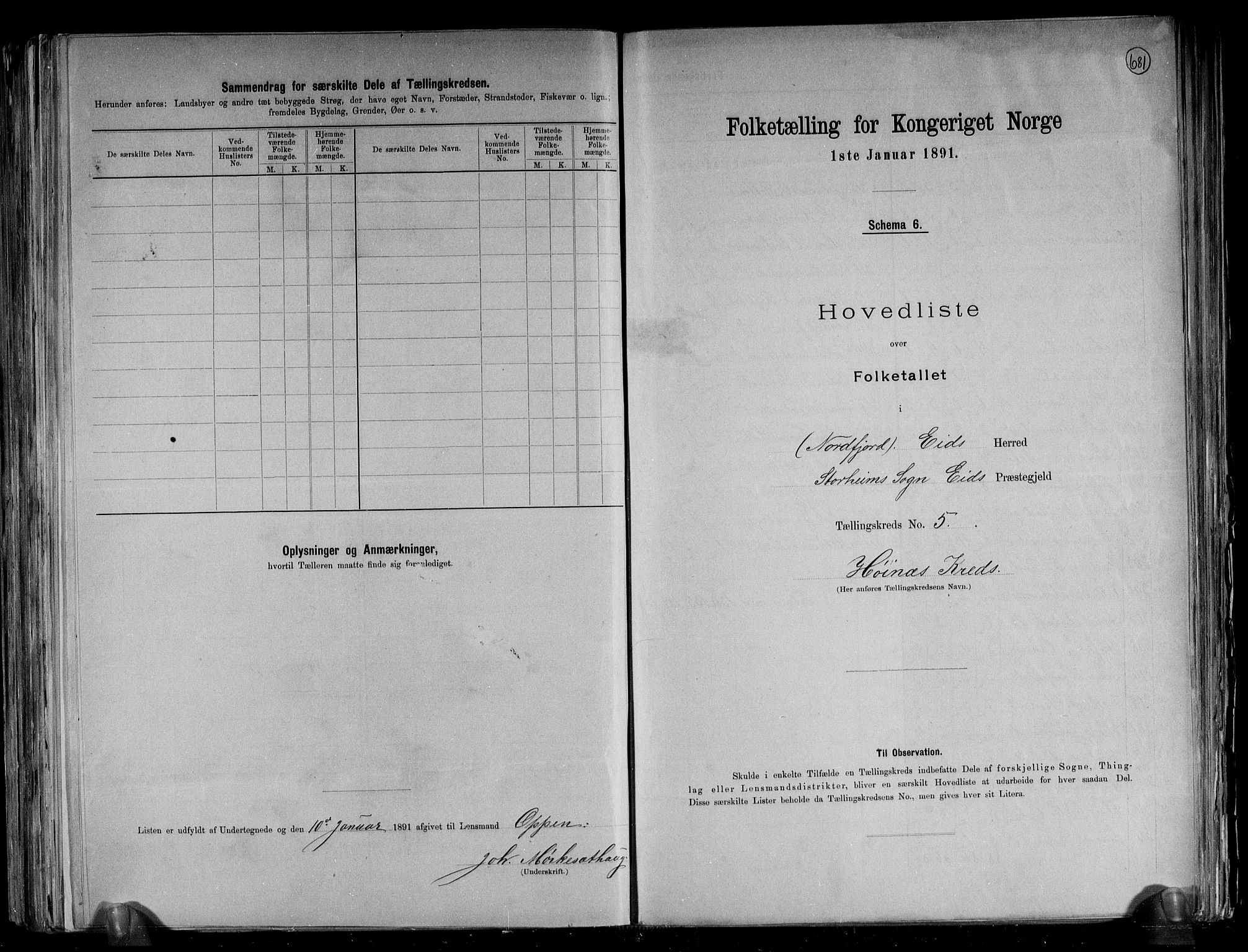 RA, 1891 census for 1443 Eid, 1891, p. 20