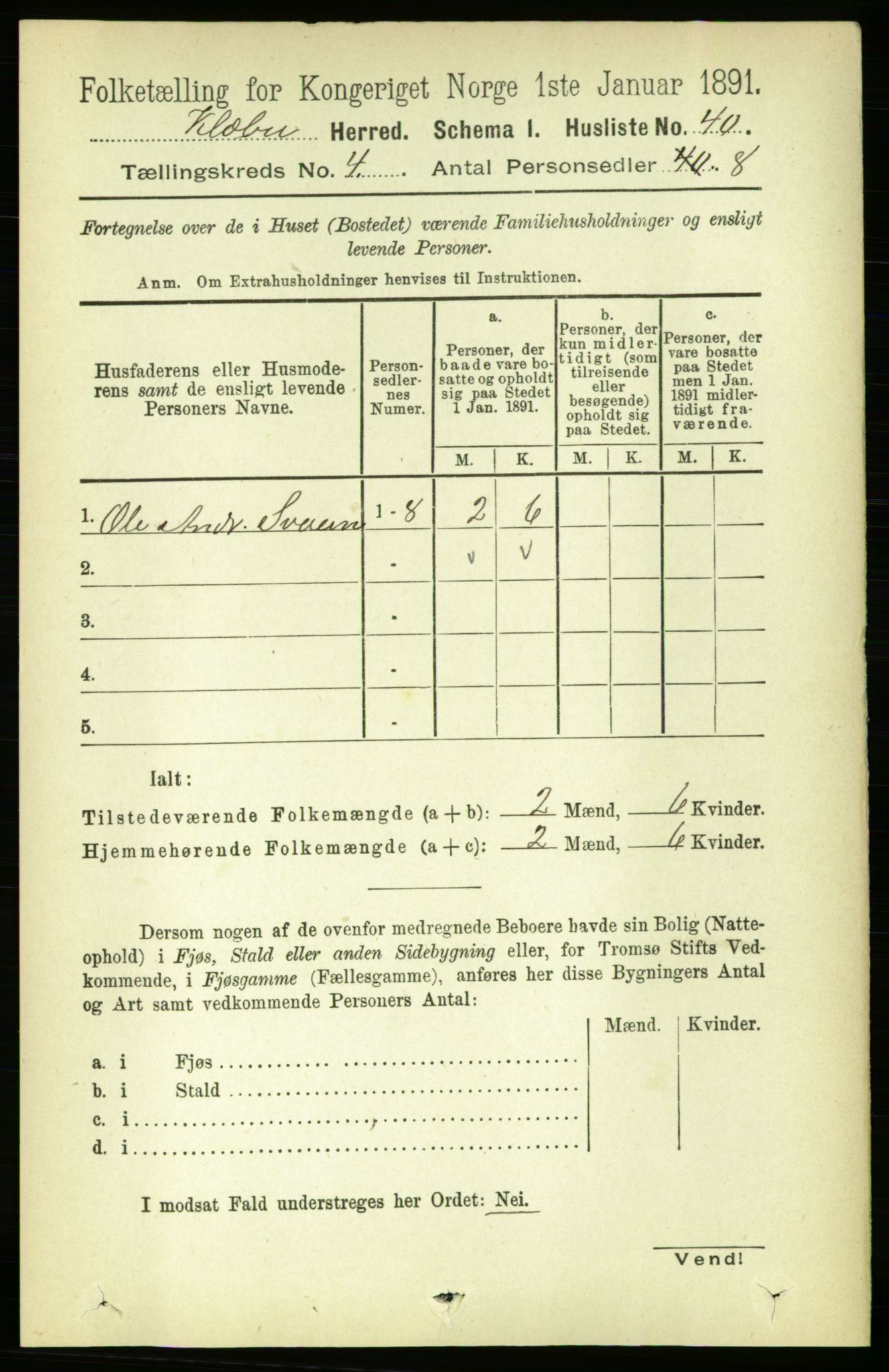RA, 1891 census for 1662 Klæbu, 1891, p. 733