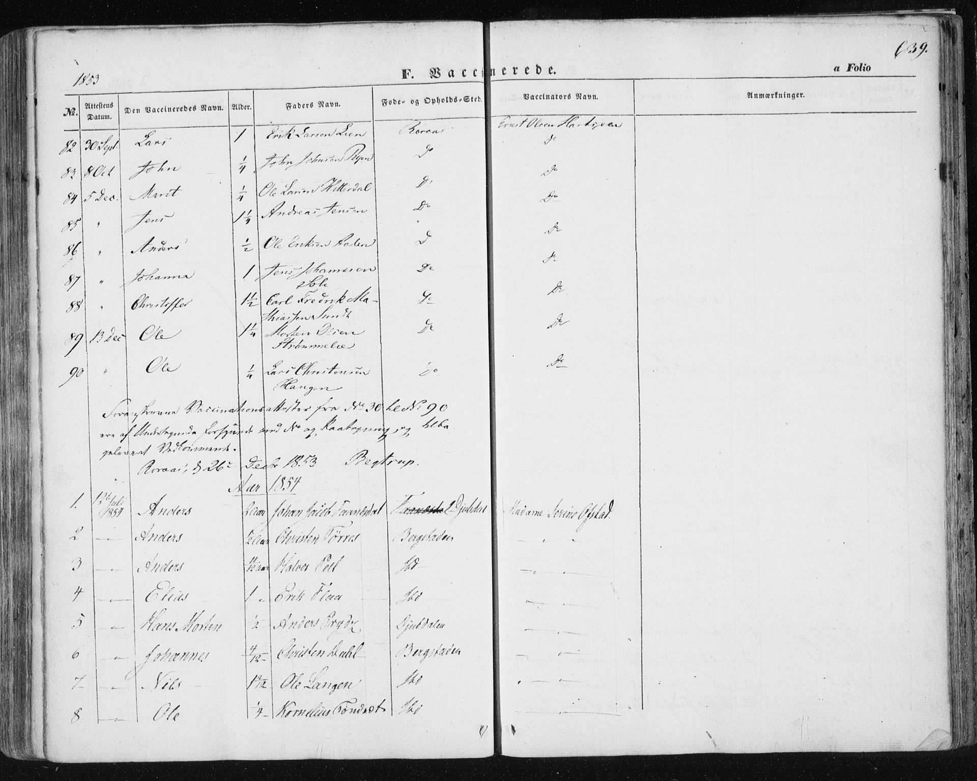 Ministerialprotokoller, klokkerbøker og fødselsregistre - Sør-Trøndelag, SAT/A-1456/681/L0931: Parish register (official) no. 681A09, 1845-1859, p. 639