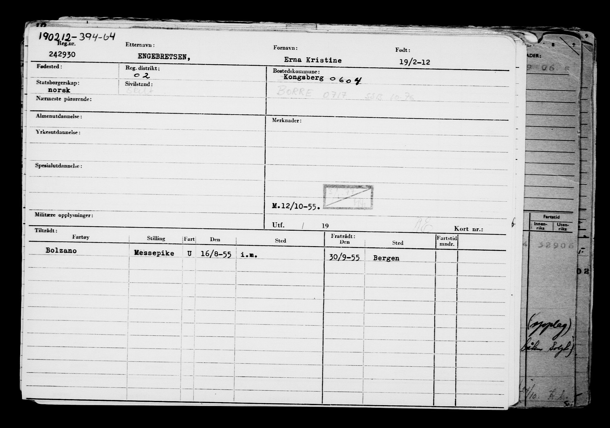 Direktoratet for sjømenn, AV/RA-S-3545/G/Gb/L0102: Hovedkort, 1912, p. 793