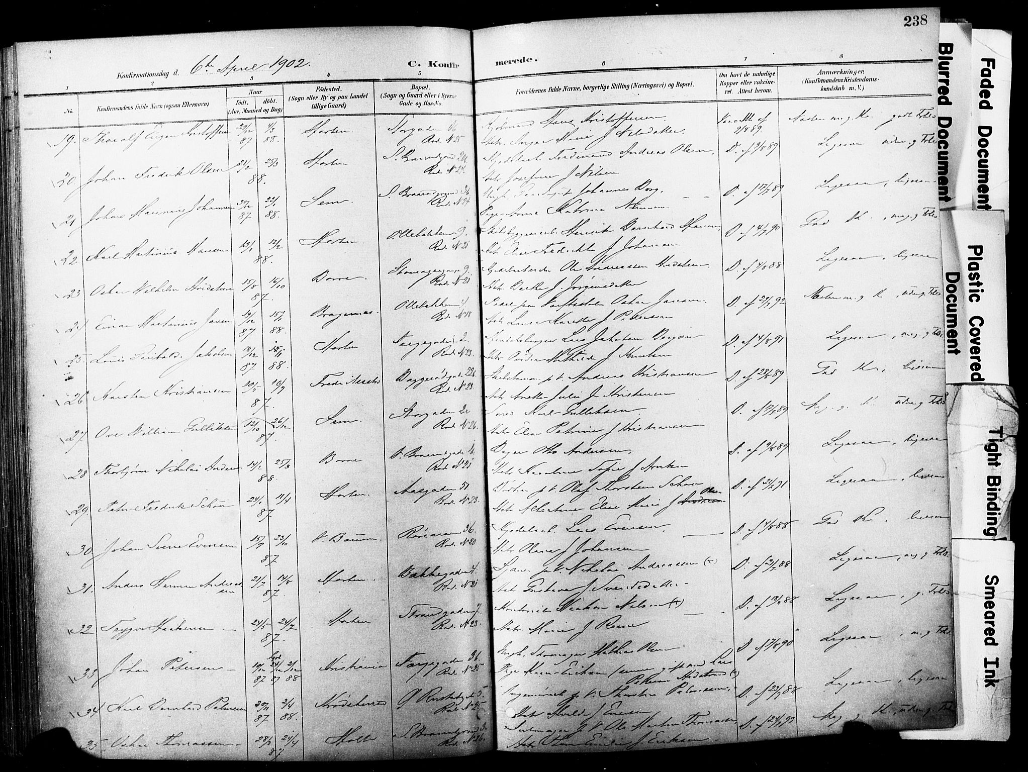 Horten kirkebøker, AV/SAKO-A-348/F/Fa/L0005: Parish register (official) no. 5, 1896-1904, p. 238