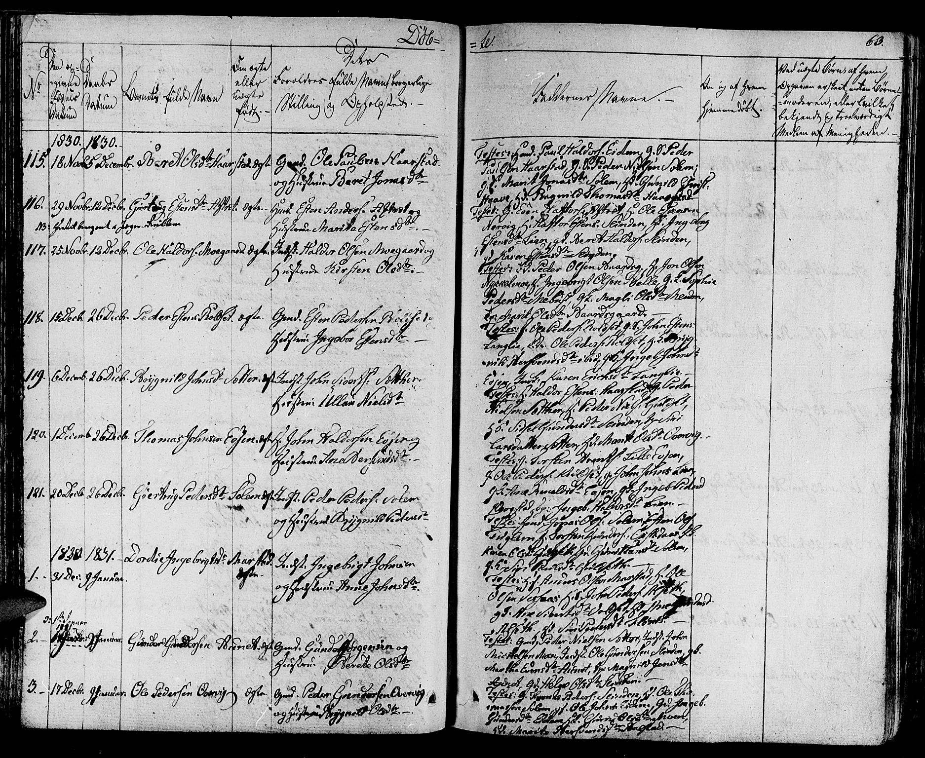 Ministerialprotokoller, klokkerbøker og fødselsregistre - Sør-Trøndelag, SAT/A-1456/695/L1143: Parish register (official) no. 695A05 /1, 1824-1842, p. 63