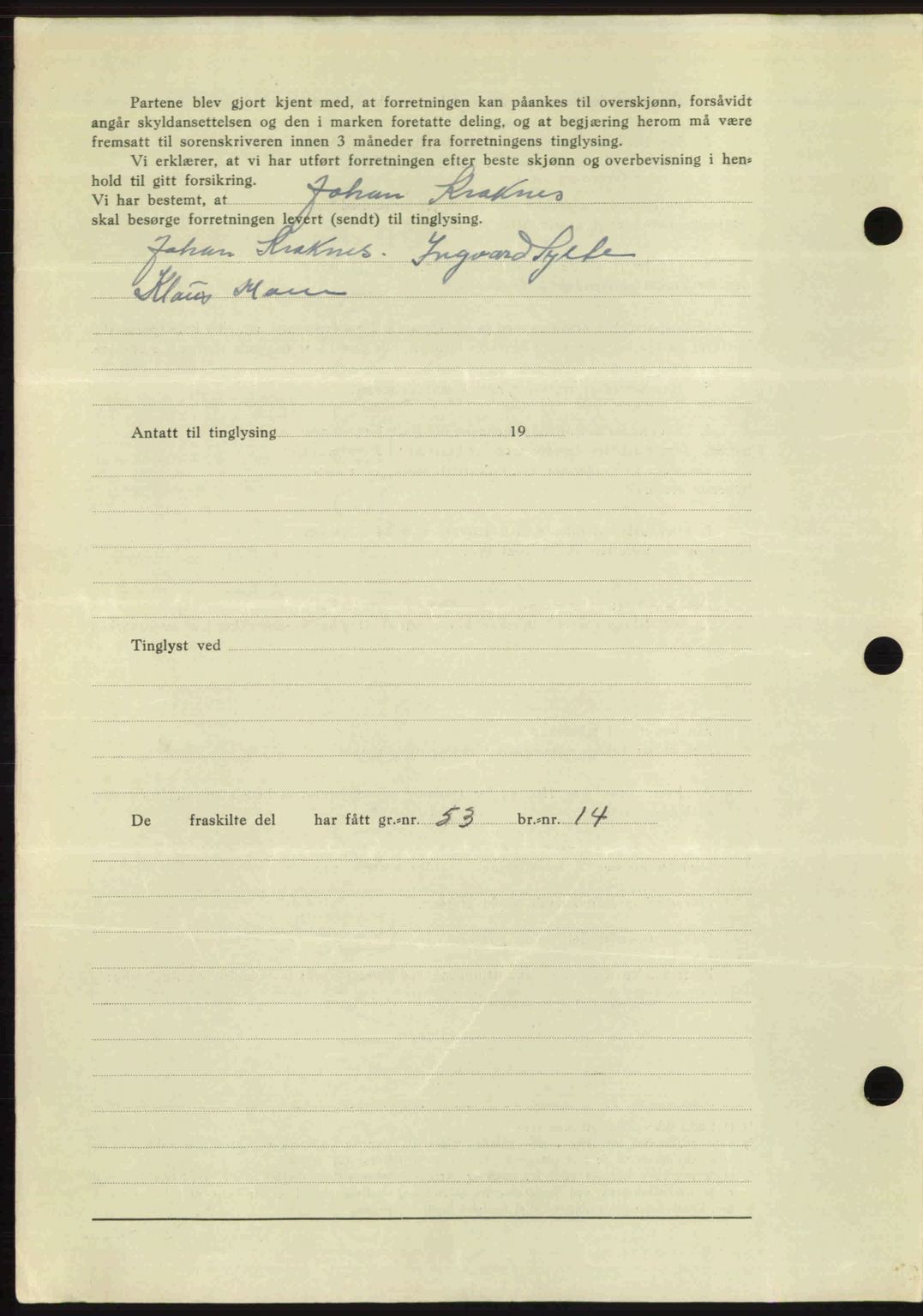 Romsdal sorenskriveri, SAT/A-4149/1/2/2C: Mortgage book no. A22, 1947-1947, Diary no: : 780/1947