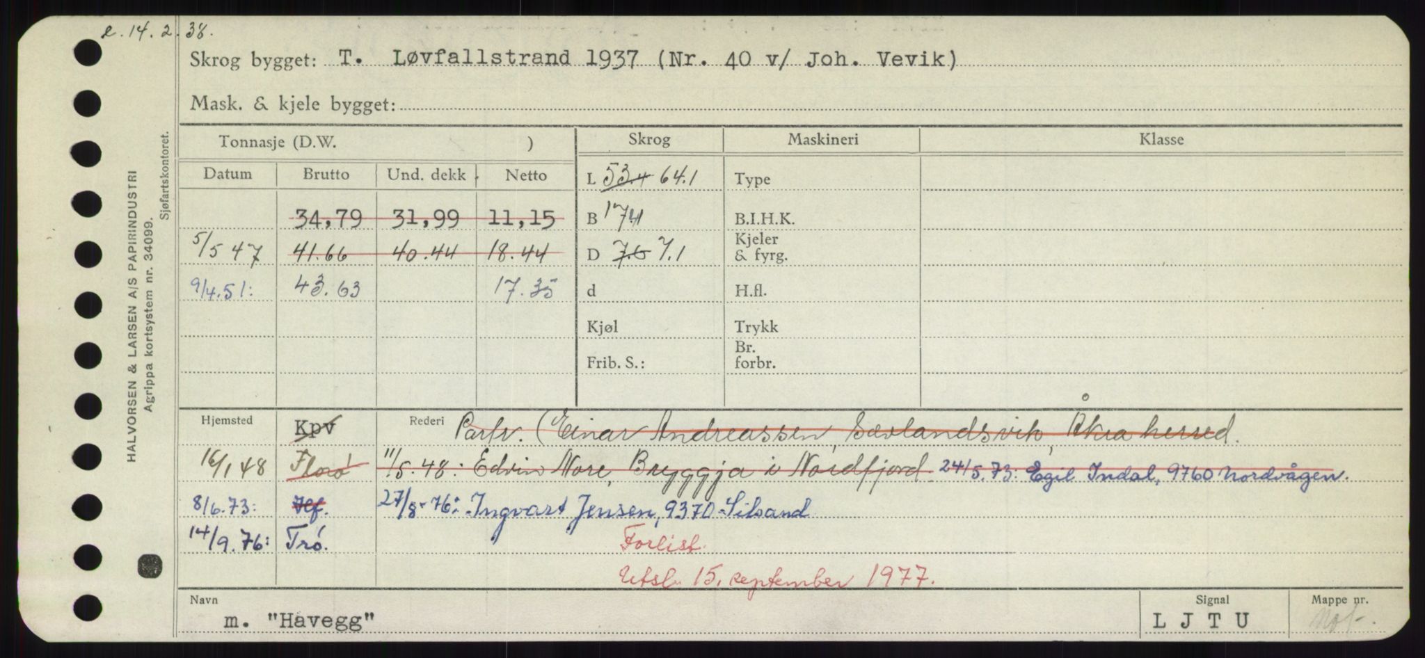 Sjøfartsdirektoratet med forløpere, Skipsmålingen, RA/S-1627/H/Hd/L0014: Fartøy, H-Havl, p. 523