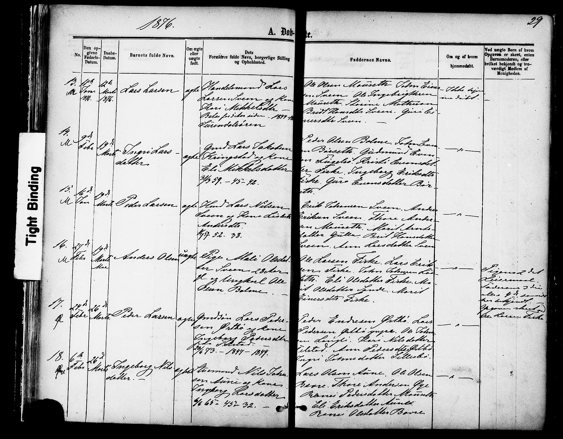 Ministerialprotokoller, klokkerbøker og fødselsregistre - Møre og Romsdal, SAT/A-1454/595/L1046: Parish register (official) no. 595A08, 1874-1884, p. 29