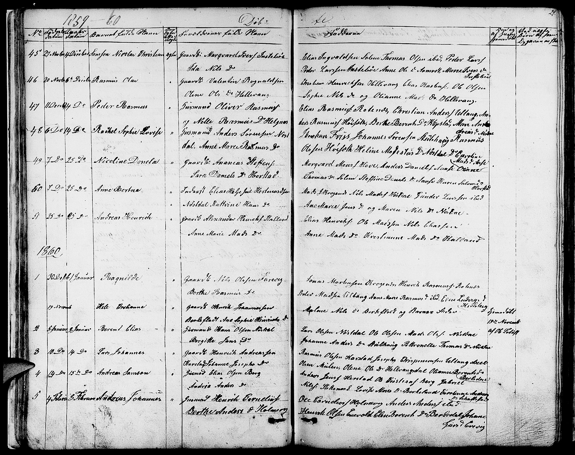 Førde sokneprestembete, SAB/A-79901/H/Hab/Habd/L0001: Parish register (copy) no. D 1, 1852-1877, p. 29
