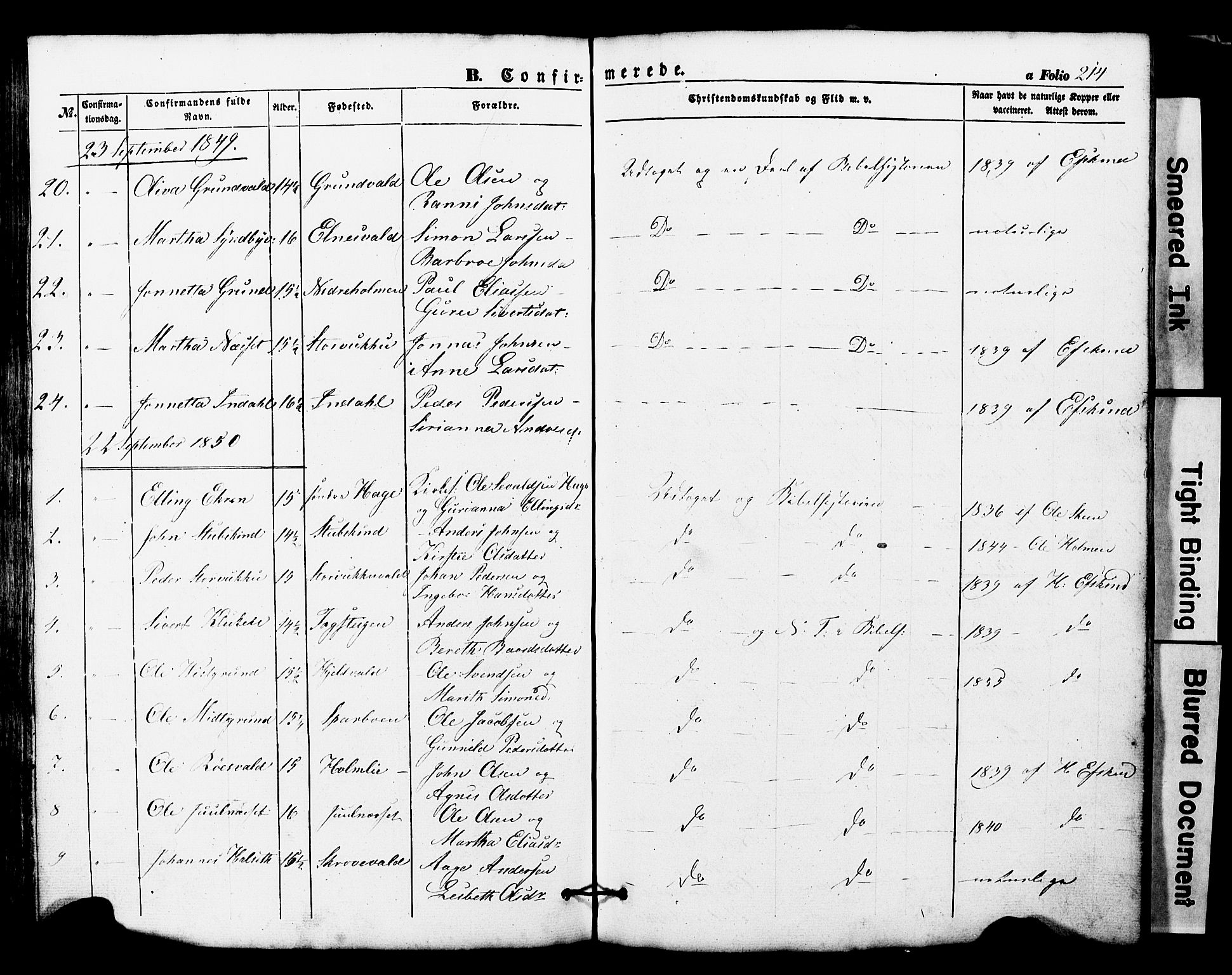 Ministerialprotokoller, klokkerbøker og fødselsregistre - Nord-Trøndelag, SAT/A-1458/724/L0268: Parish register (copy) no. 724C04, 1846-1878, p. 214
