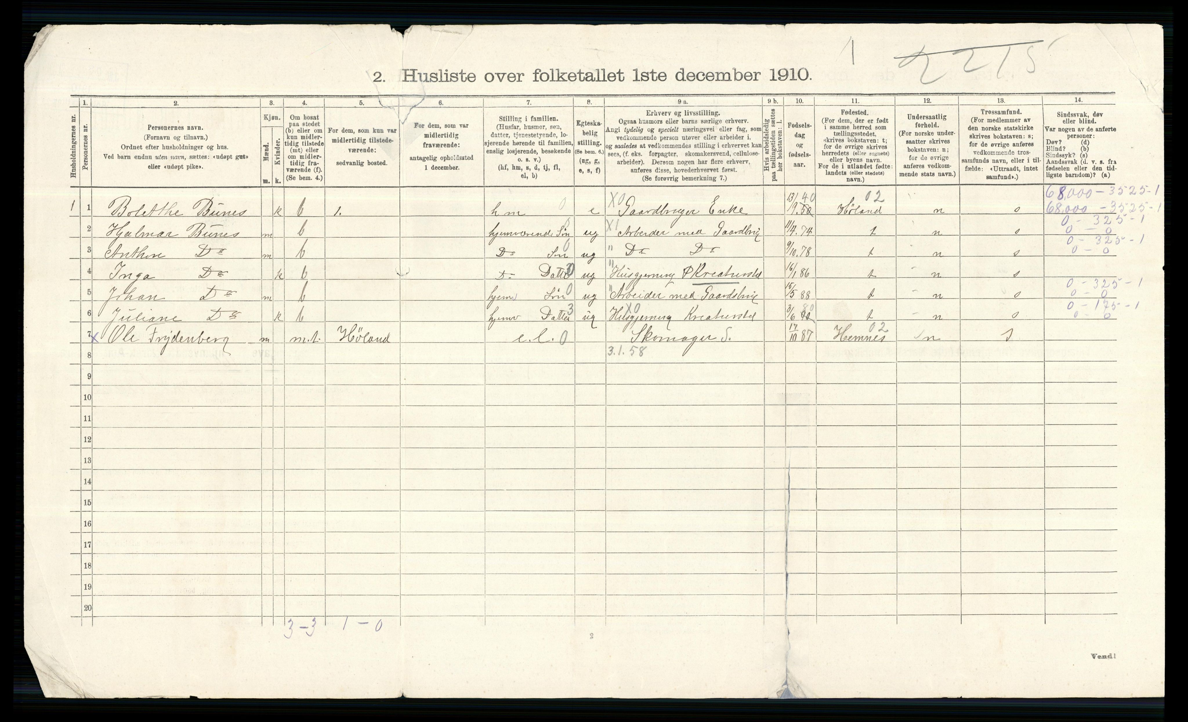 RA, 1910 census for Setskog, 1910, p. 18