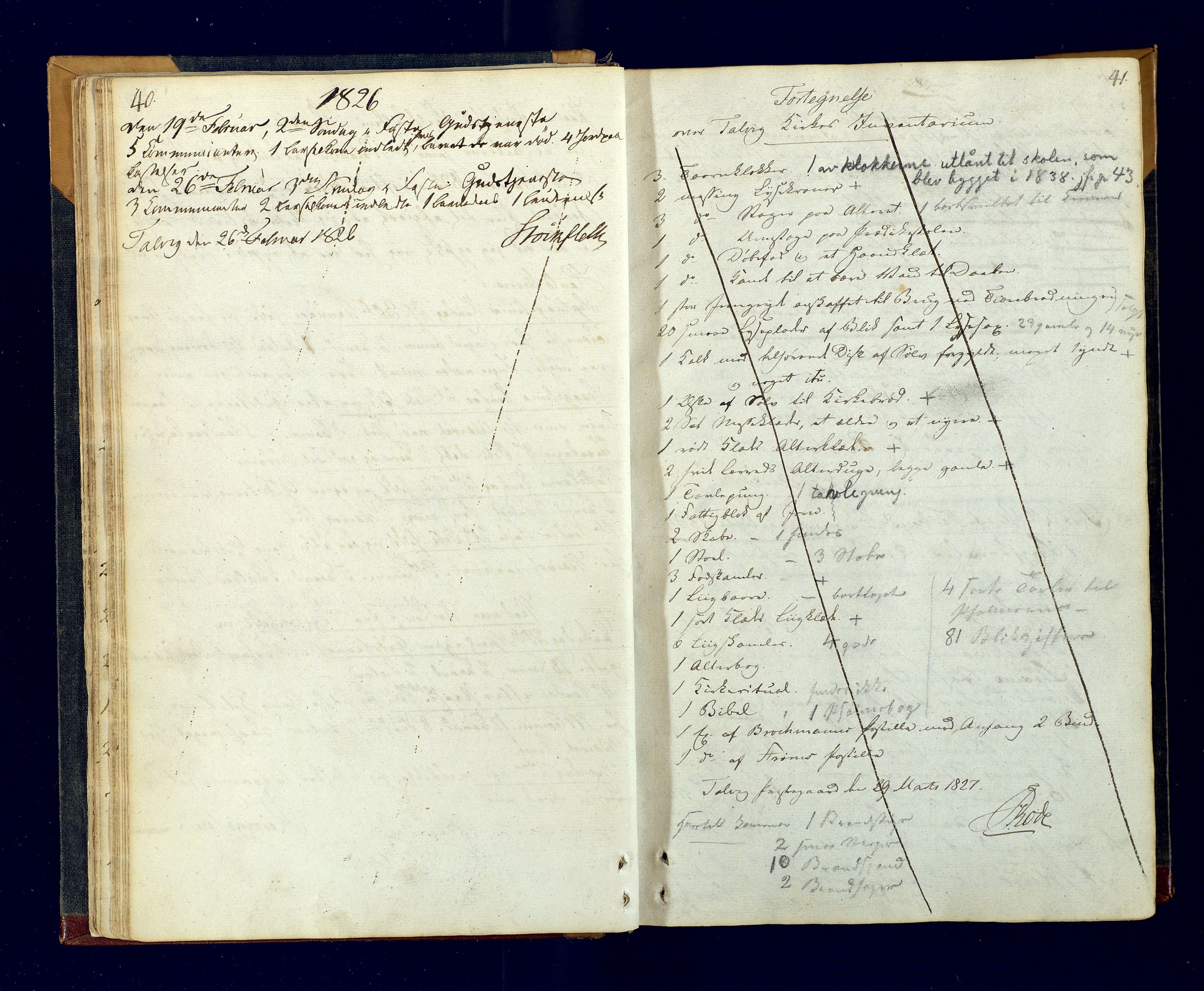Talvik sokneprestkontor, SATØ/S-1337/H/Ha/L0007kirke: Parish register (official) no. 7, 1813-1821, p. 40-41