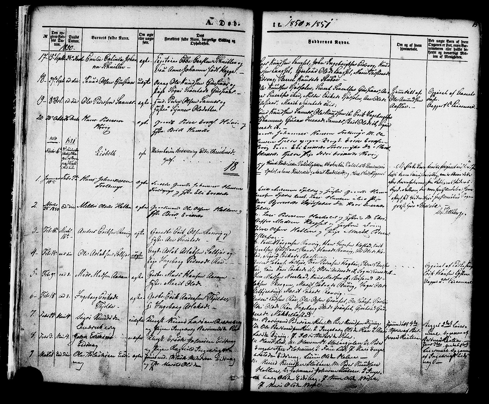 Ministerialprotokoller, klokkerbøker og fødselsregistre - Møre og Romsdal, SAT/A-1454/551/L0625: Parish register (official) no. 551A05, 1846-1879, p. 15