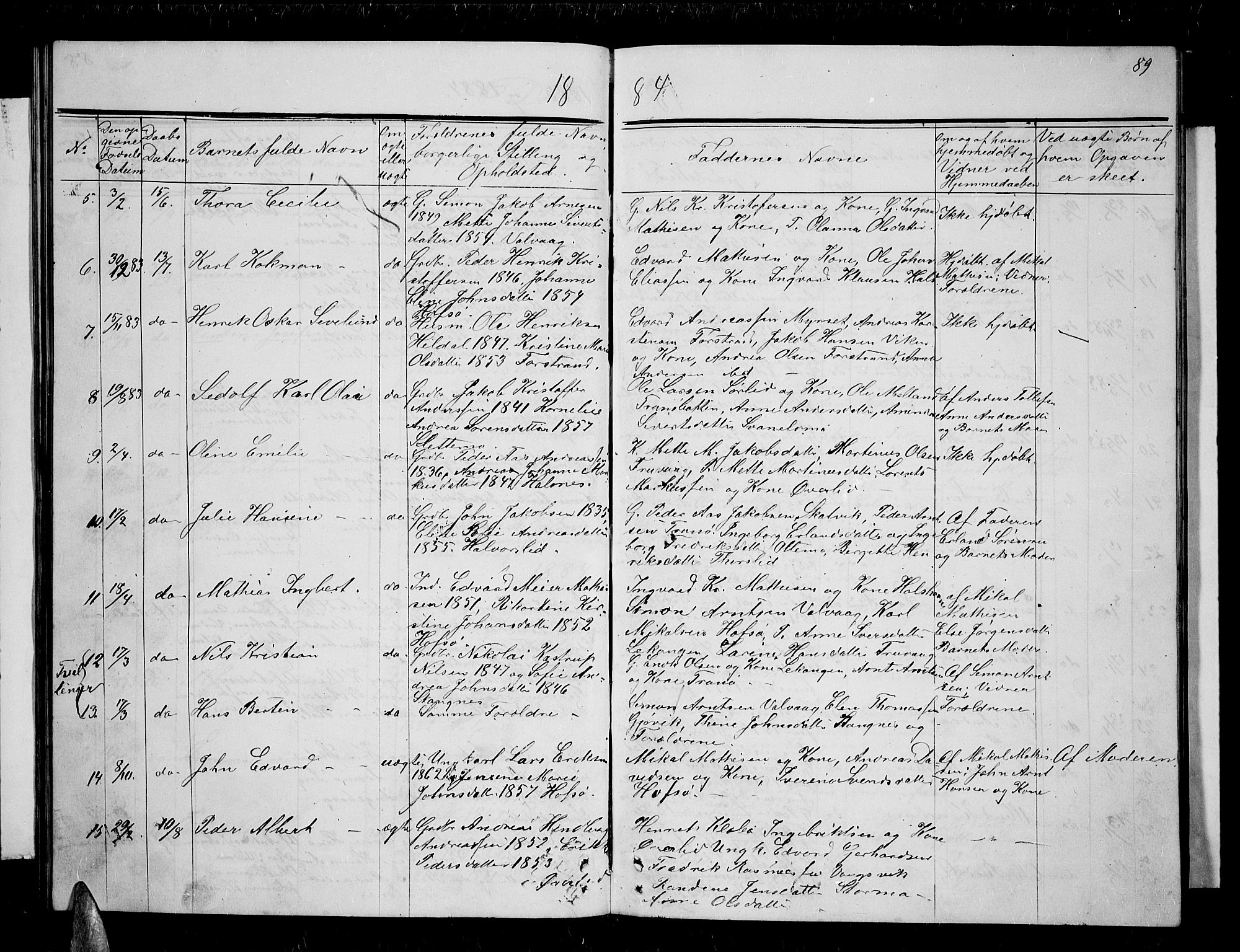 Tranøy sokneprestkontor, SATØ/S-1313/I/Ia/Iab/L0003klokker: Parish register (copy) no. 3, 1861-1887, p. 89