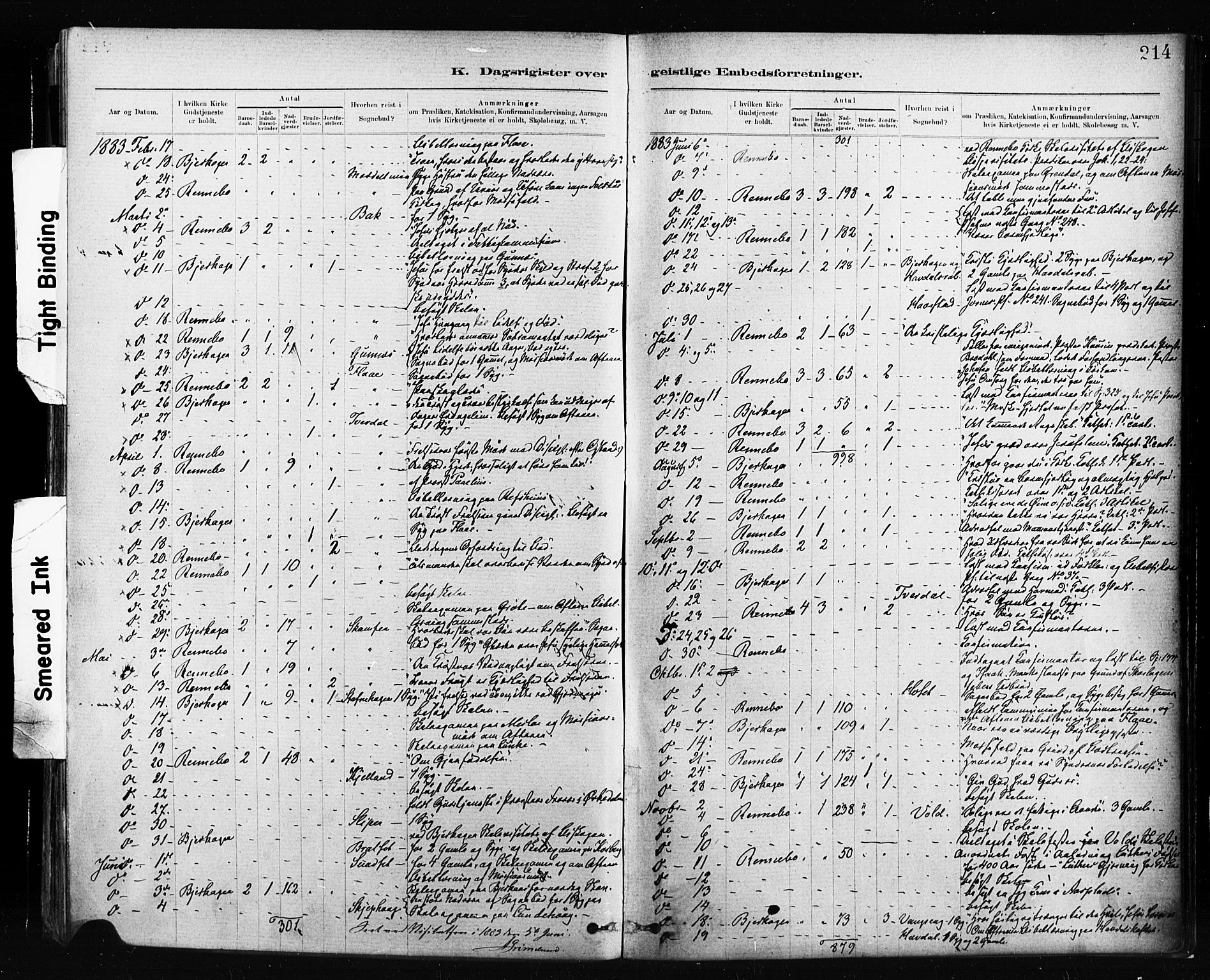 Ministerialprotokoller, klokkerbøker og fødselsregistre - Sør-Trøndelag, SAT/A-1456/674/L0871: Parish register (official) no. 674A03, 1880-1896, p. 214