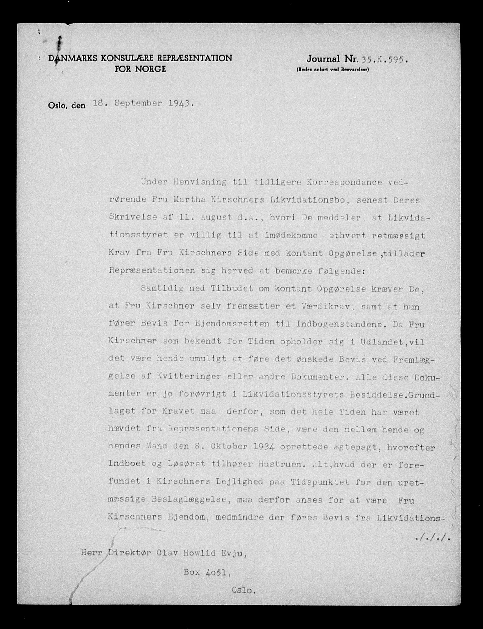 Justisdepartementet, Tilbakeføringskontoret for inndratte formuer, AV/RA-S-1564/H/Hc/Hcc/L0951: --, 1945-1947, p. 427