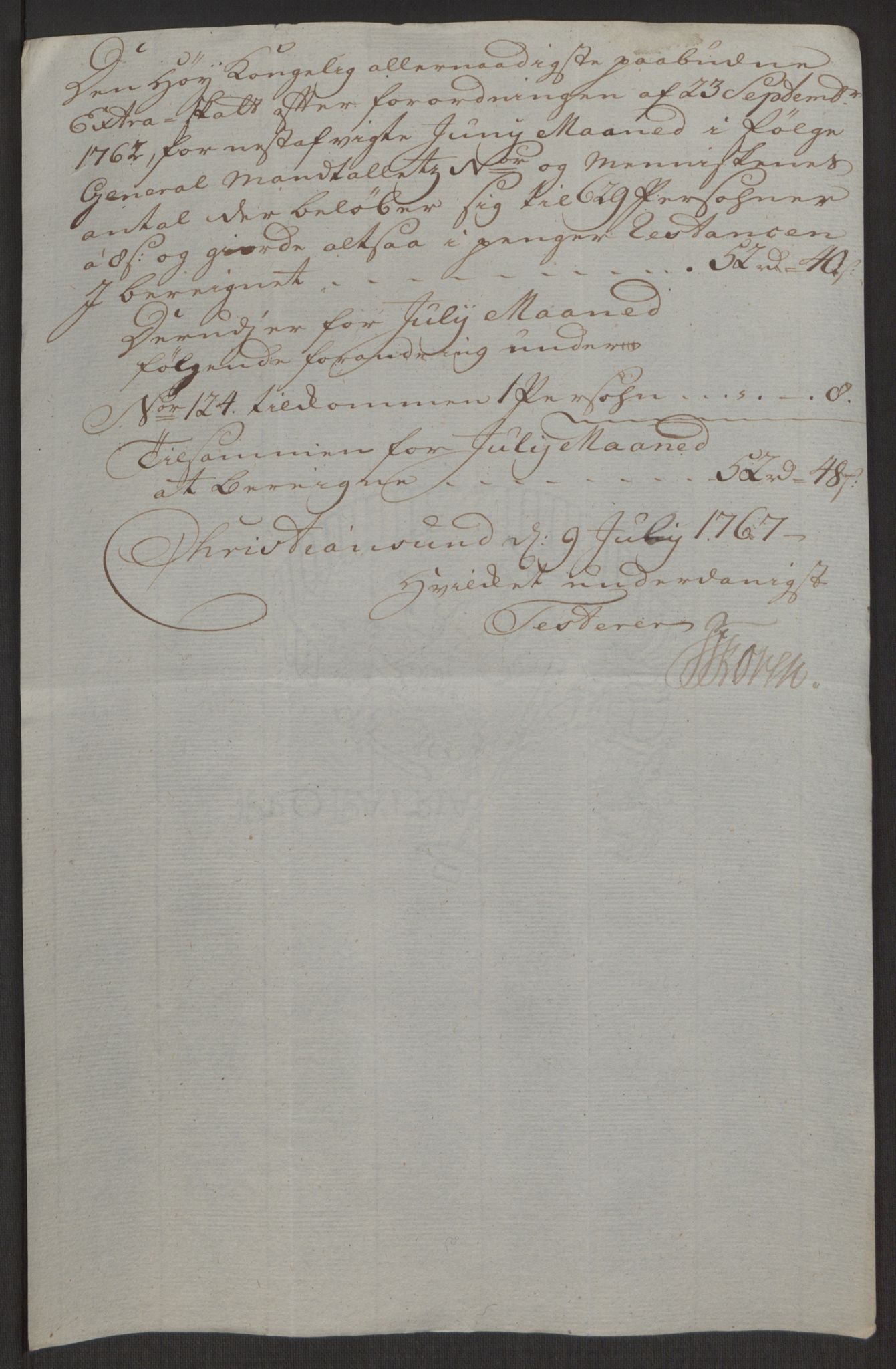 Rentekammeret inntil 1814, Reviderte regnskaper, Byregnskaper, AV/RA-EA-4066/R/Rr/L0495/0004: [R1] Kontribusjonsregnskap / Ekstraskatt, 1762-1772, p. 162