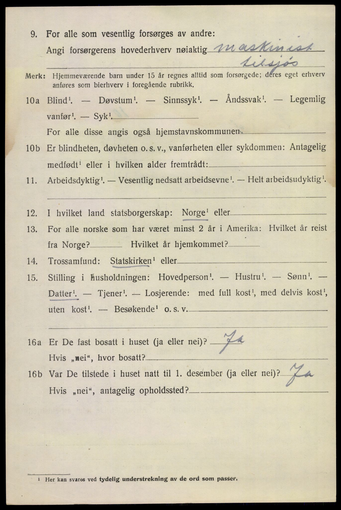 SAKO, 1920 census for Sandeherred, 1920, p. 7463