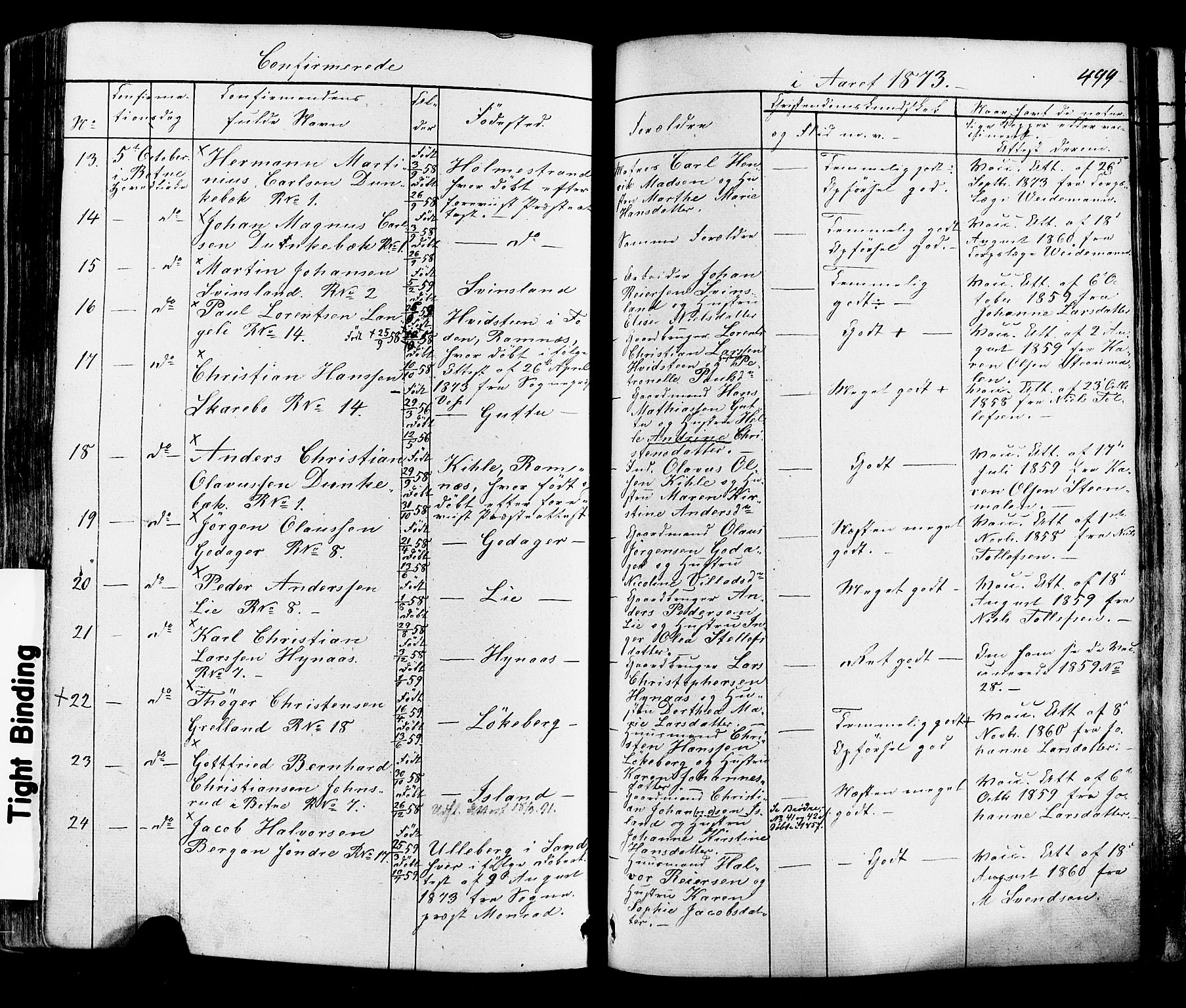 Botne kirkebøker, AV/SAKO-A-340/F/Fa/L0006: Parish register (official) no. I 6, 1836-1877, p. 499