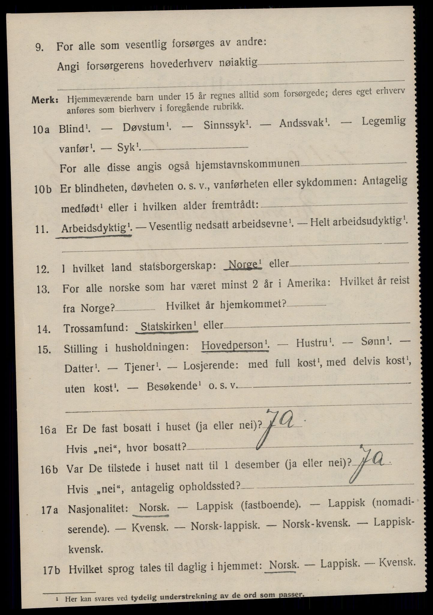 SAT, 1920 census for Fillan, 1920, p. 589