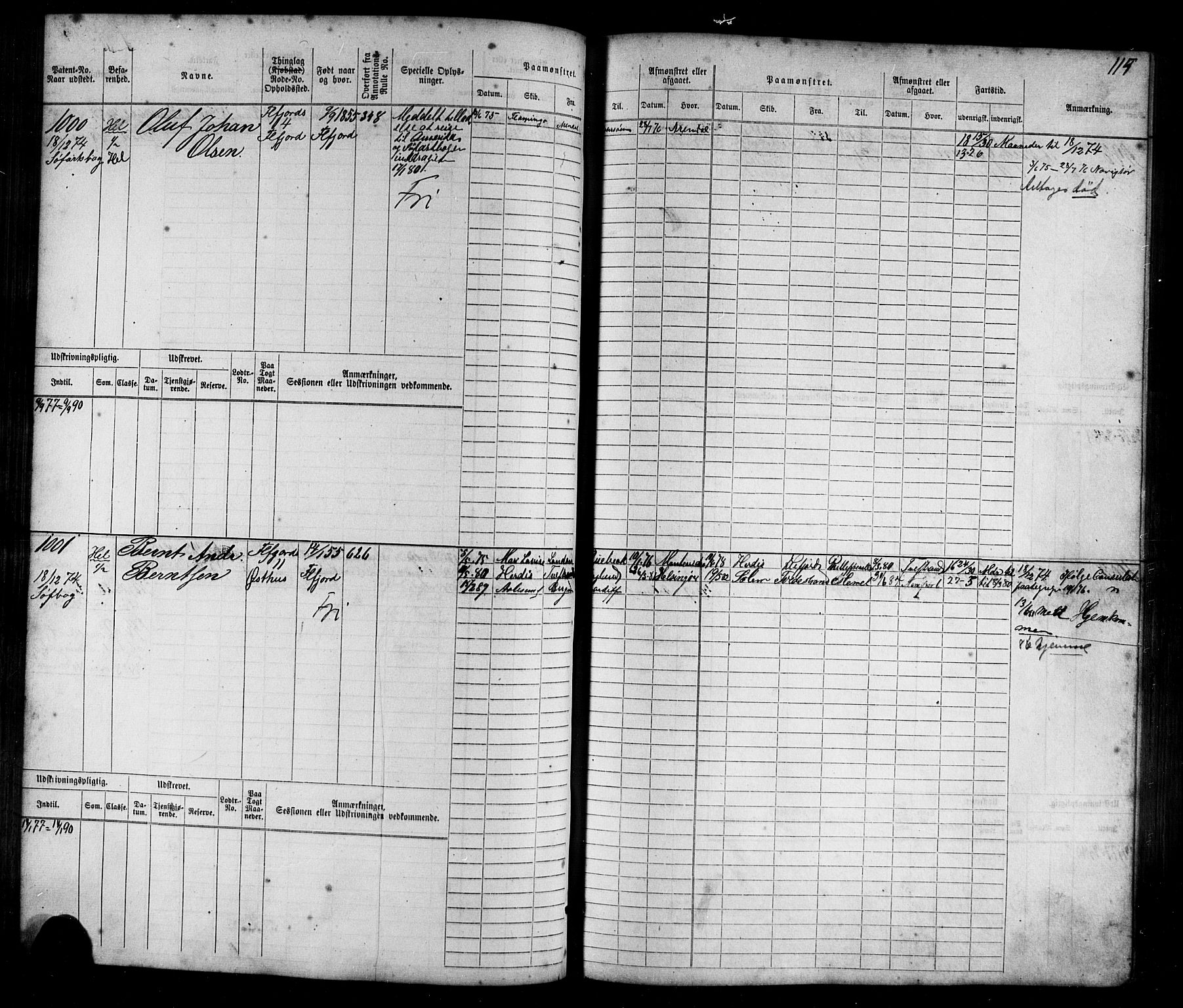 Flekkefjord mønstringskrets, SAK/2031-0018/F/Fb/L0009: Hovedrulle nr 771-1533, Æ-6, 1868-1900, p. 118