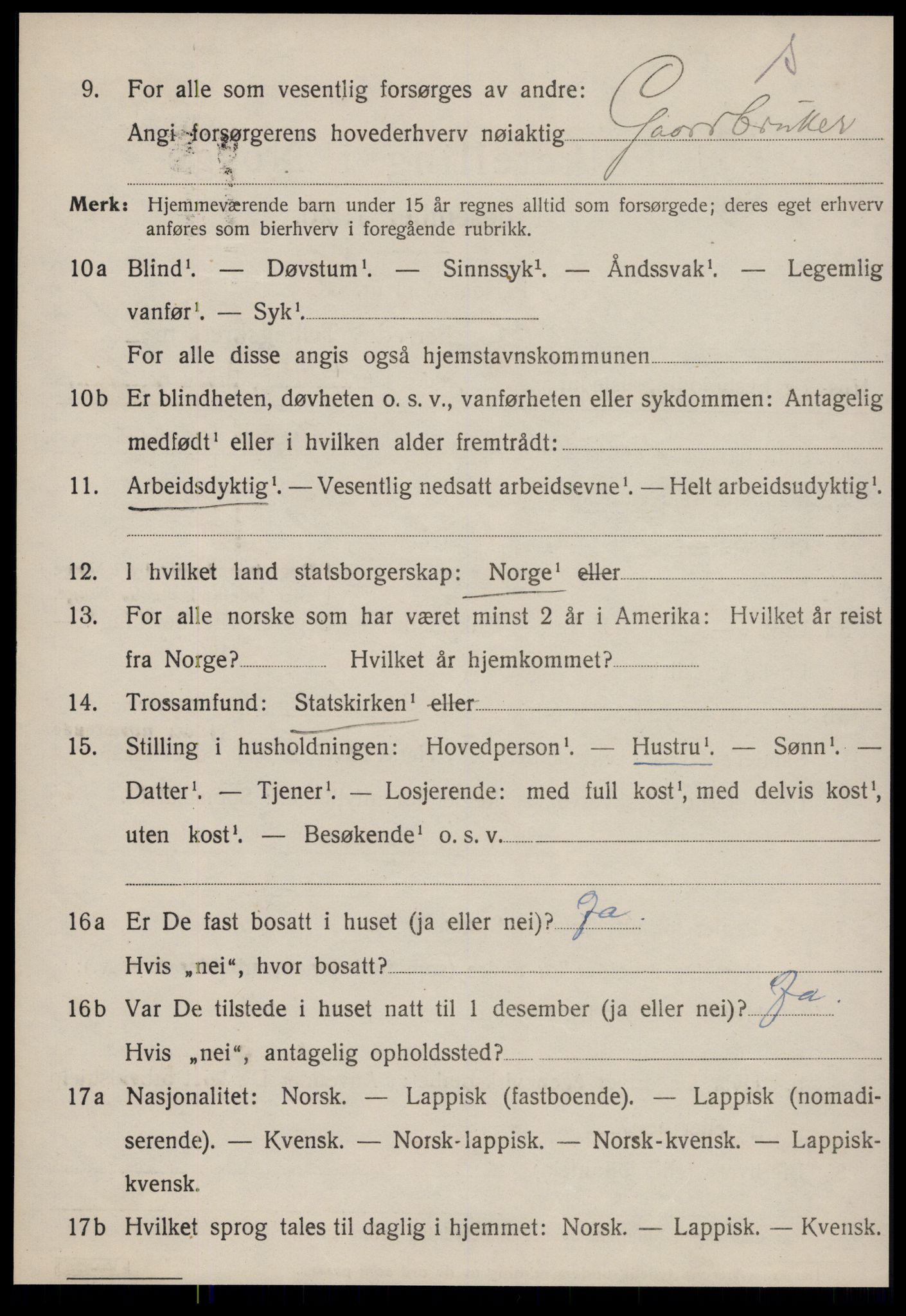 SAT, 1920 census for Budal, 1920, p. 235