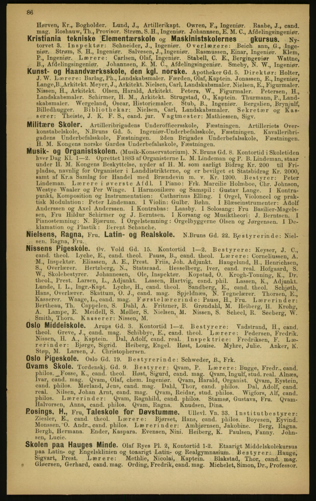 Kristiania/Oslo adressebok, PUBL/-, 1897, p. 86