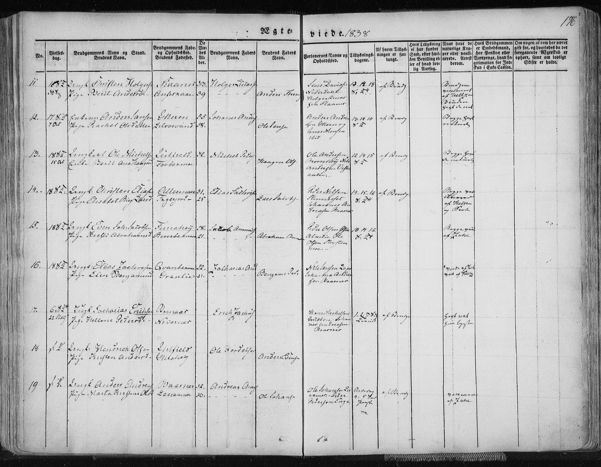 Ministerialprotokoller, klokkerbøker og fødselsregistre - Nordland, SAT/A-1459/827/L0390: Parish register (official) no. 827A02, 1826-1841, p. 176