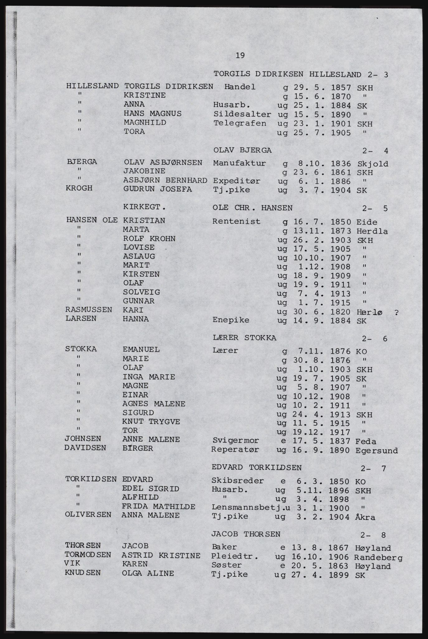 SAST, Copy of 1920 census for Karmøy, 1920, p. 31